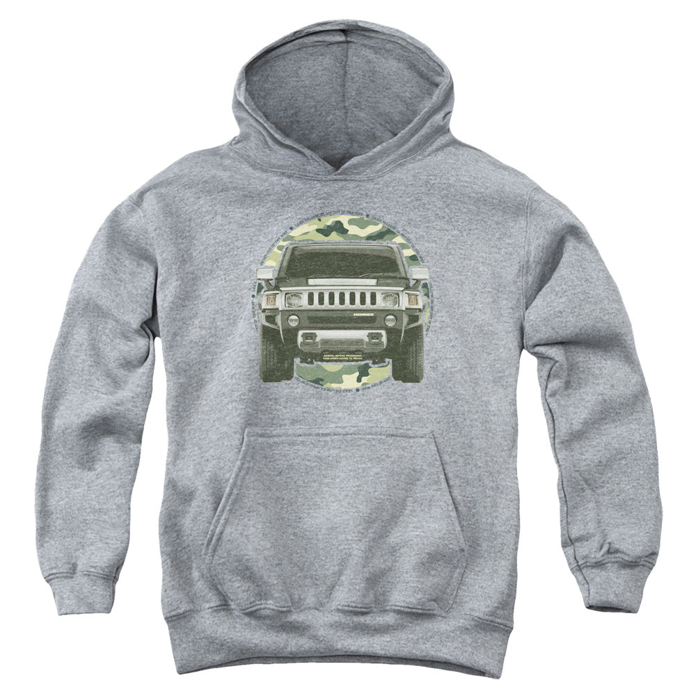 Hummer Lead or Follow Youth Hooded Sweatshirt - Athletic Heather