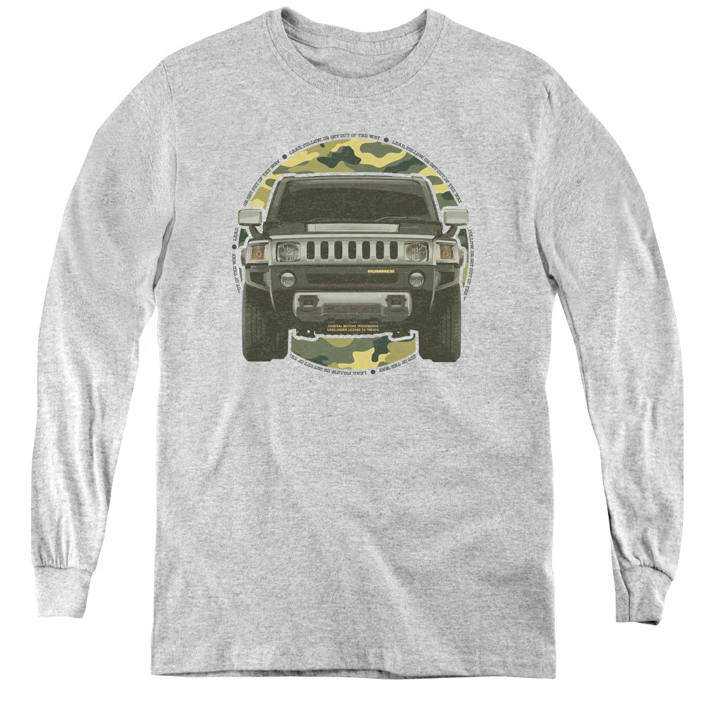 Hummer Lead or Follow Youth Long Sleeve - Athletic Heather