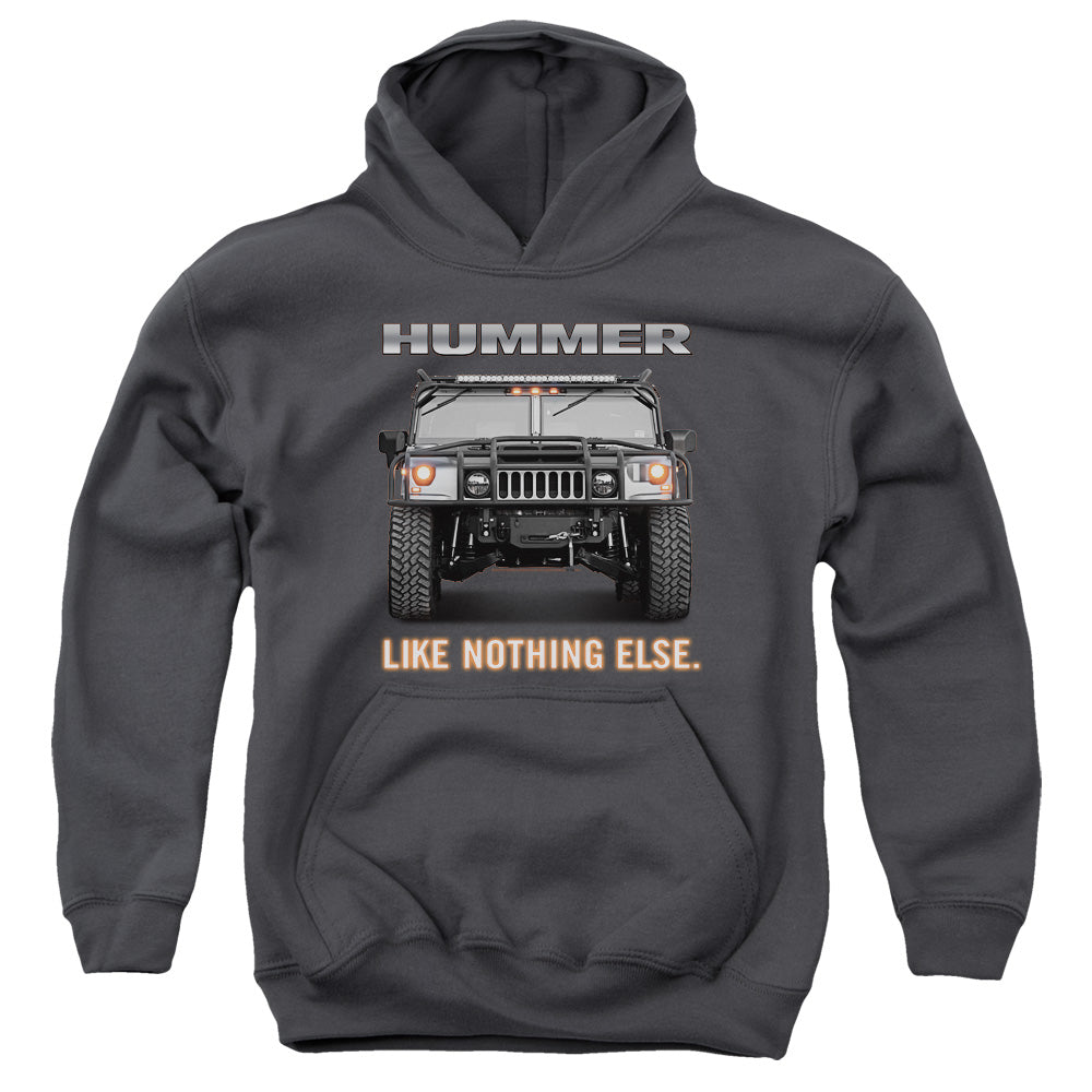 Hummer Like Nothing Else Youth Hooded Sweatshirt - Charcoal