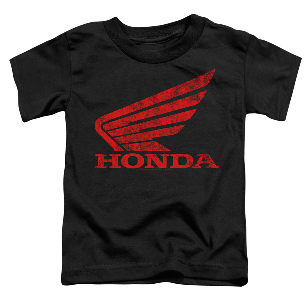 Honda Distressed Powersports Wing-Toddler Short Sleeve-Black