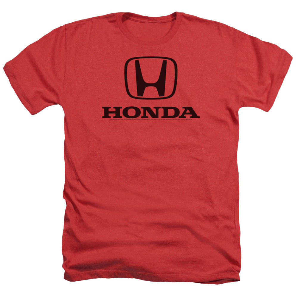 Honda Standard Logo-Adult Regular Fit Heather Short Sleeve-Red