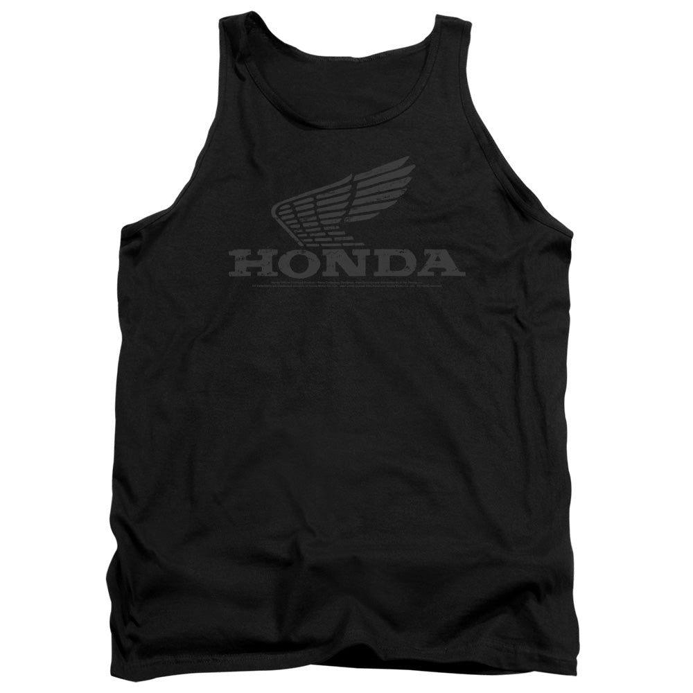 Honda Vintage Wing-Adult Tank Top-Black