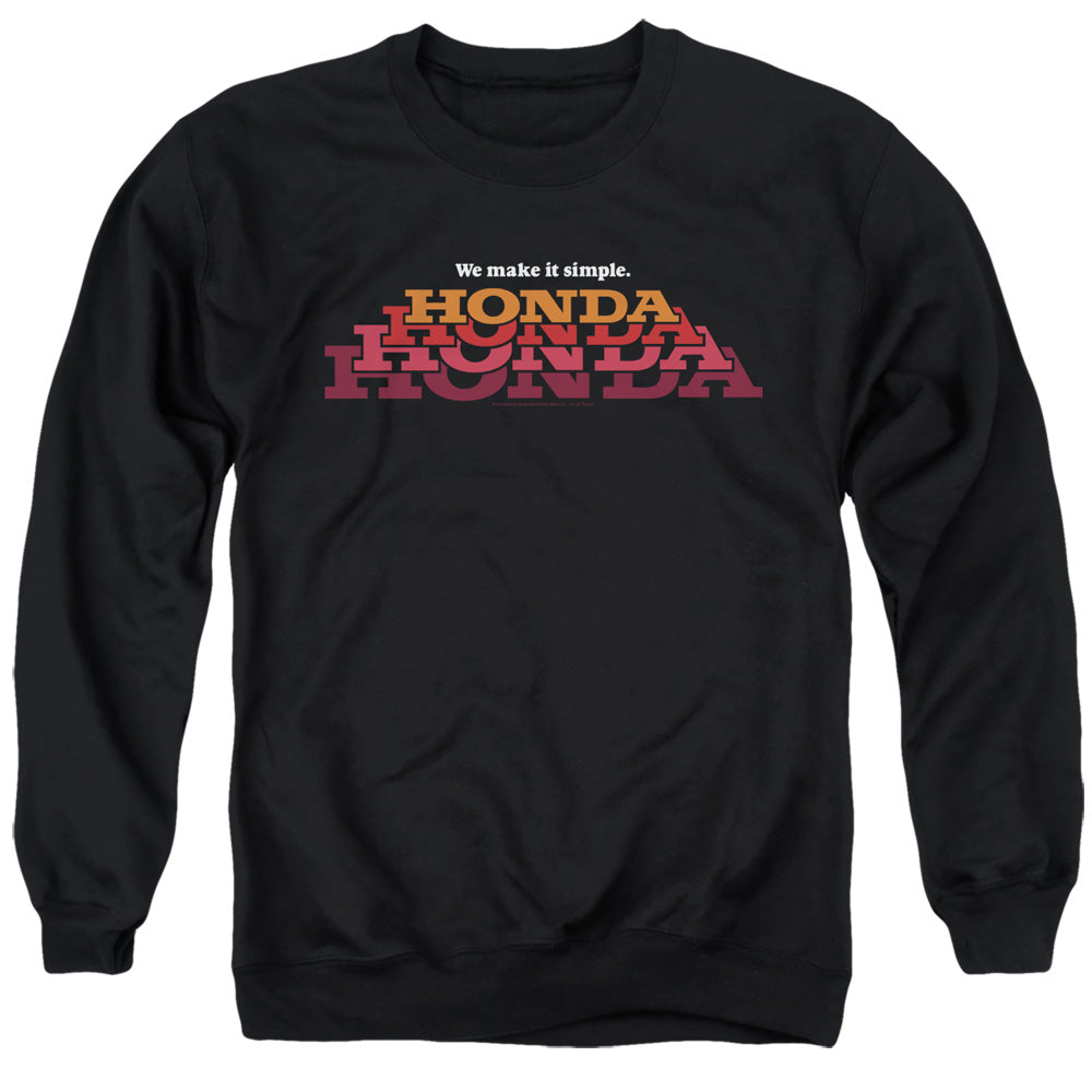 Honda Make It Simple Logo-Adult Crewneck Sweatshirt-Black