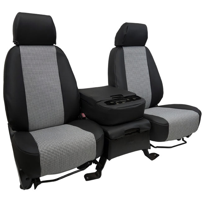 Custom Fit Truck Seat Covers for Ford, Chevy, Ram & Toyota – Houndstooth Designer Fabric | Made in USA