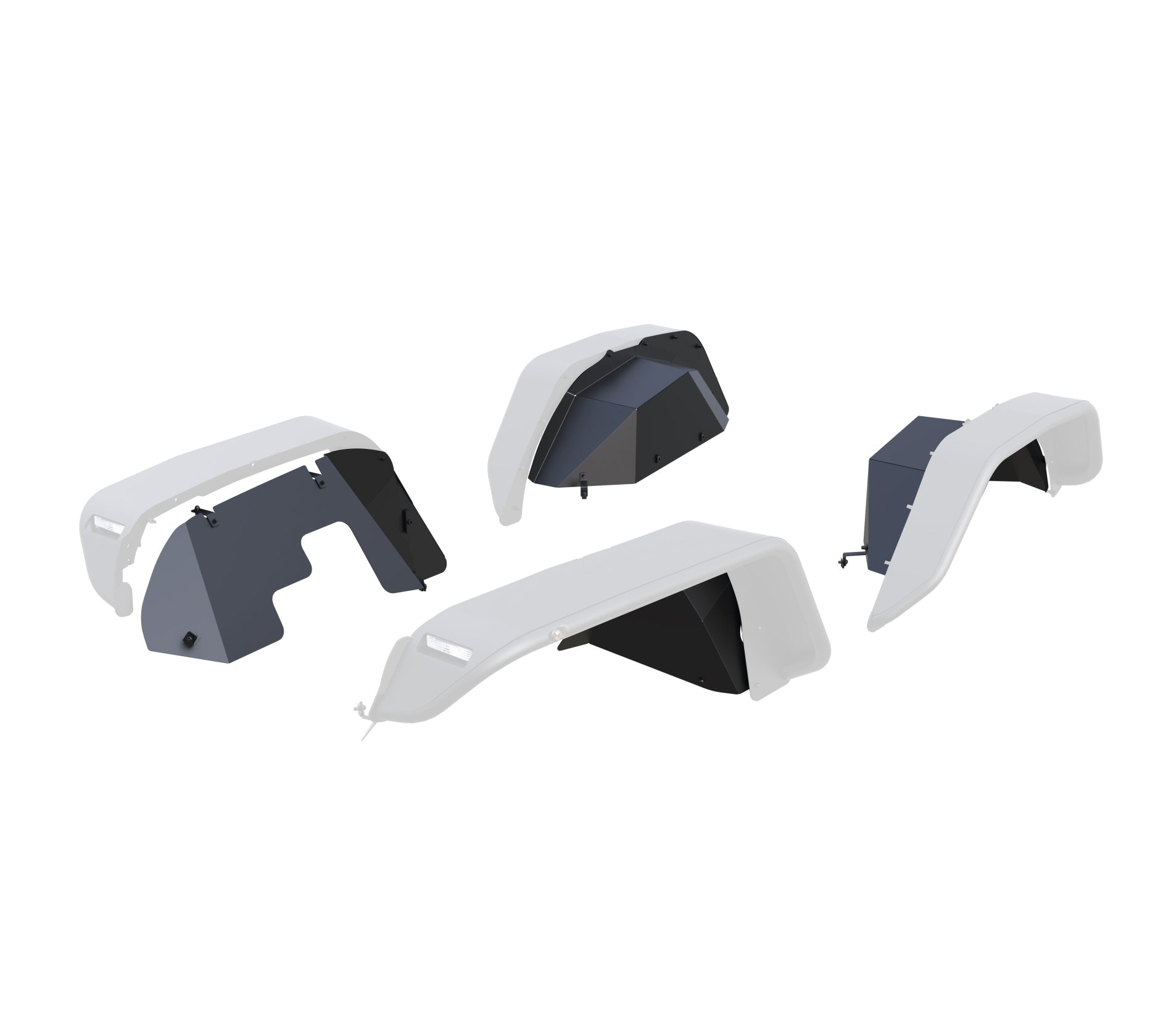 2020-2026 Jeep Gladiator Full Set Inner Fender Flares Liners - Front & Rear | Black Horse Off Road - Image 4