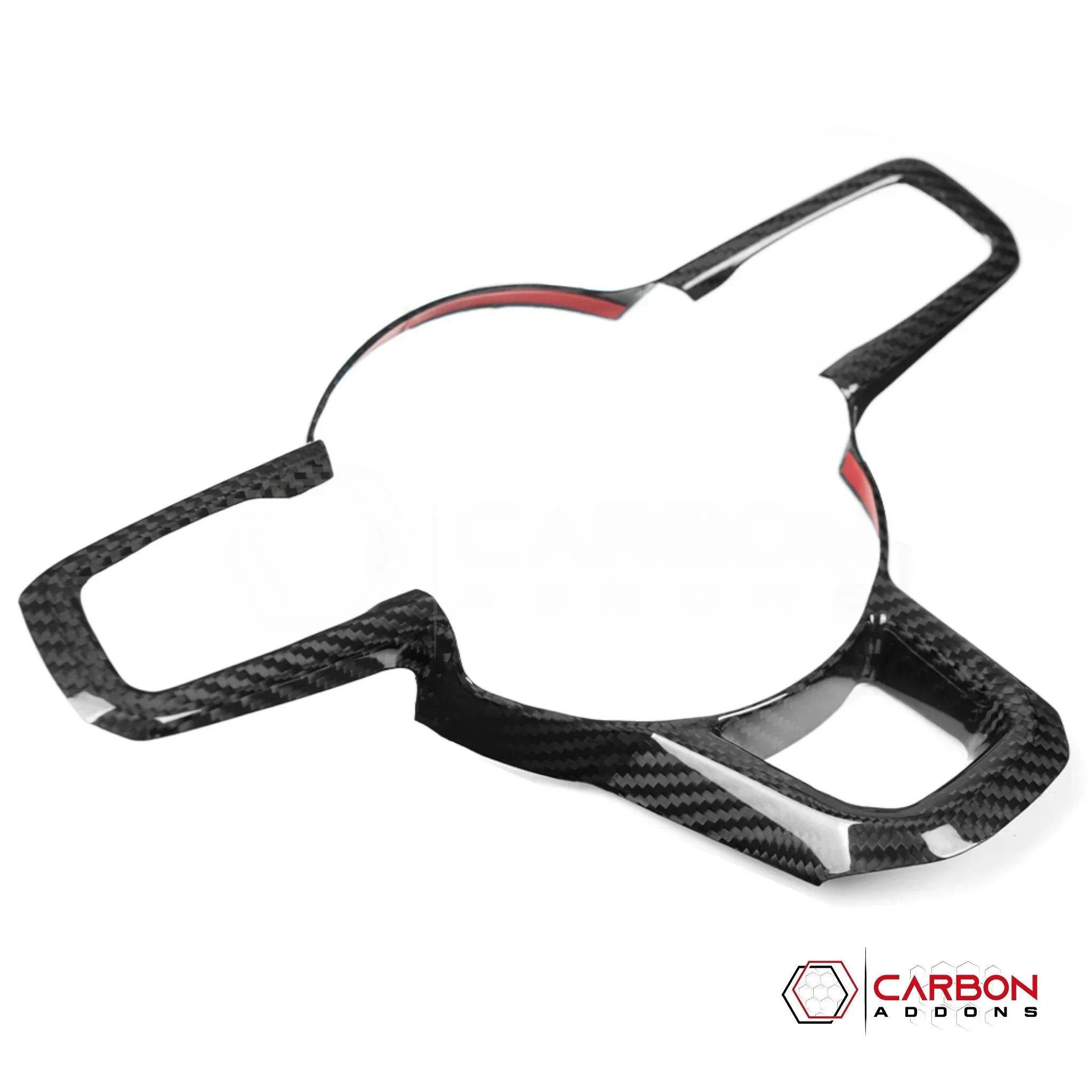 2018+ Jeep Wrangler JL & 2020+ Gladiator JT Real Carbon Fiber Steering Wheel Trim Cover