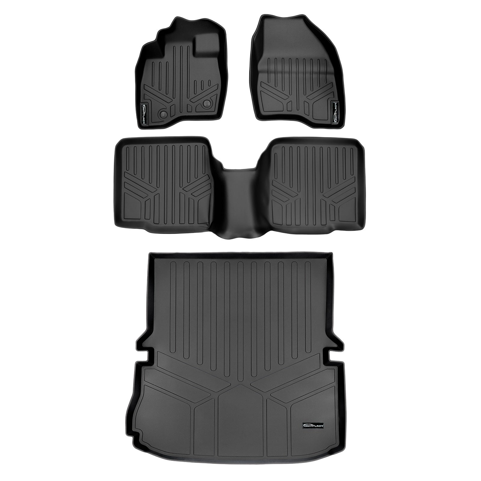 SMARTLINER 2015 - 2016 Ford Explorer 8 Passenger Custom Fit Floor Liners - 1st, 2nd & 3rd Rows