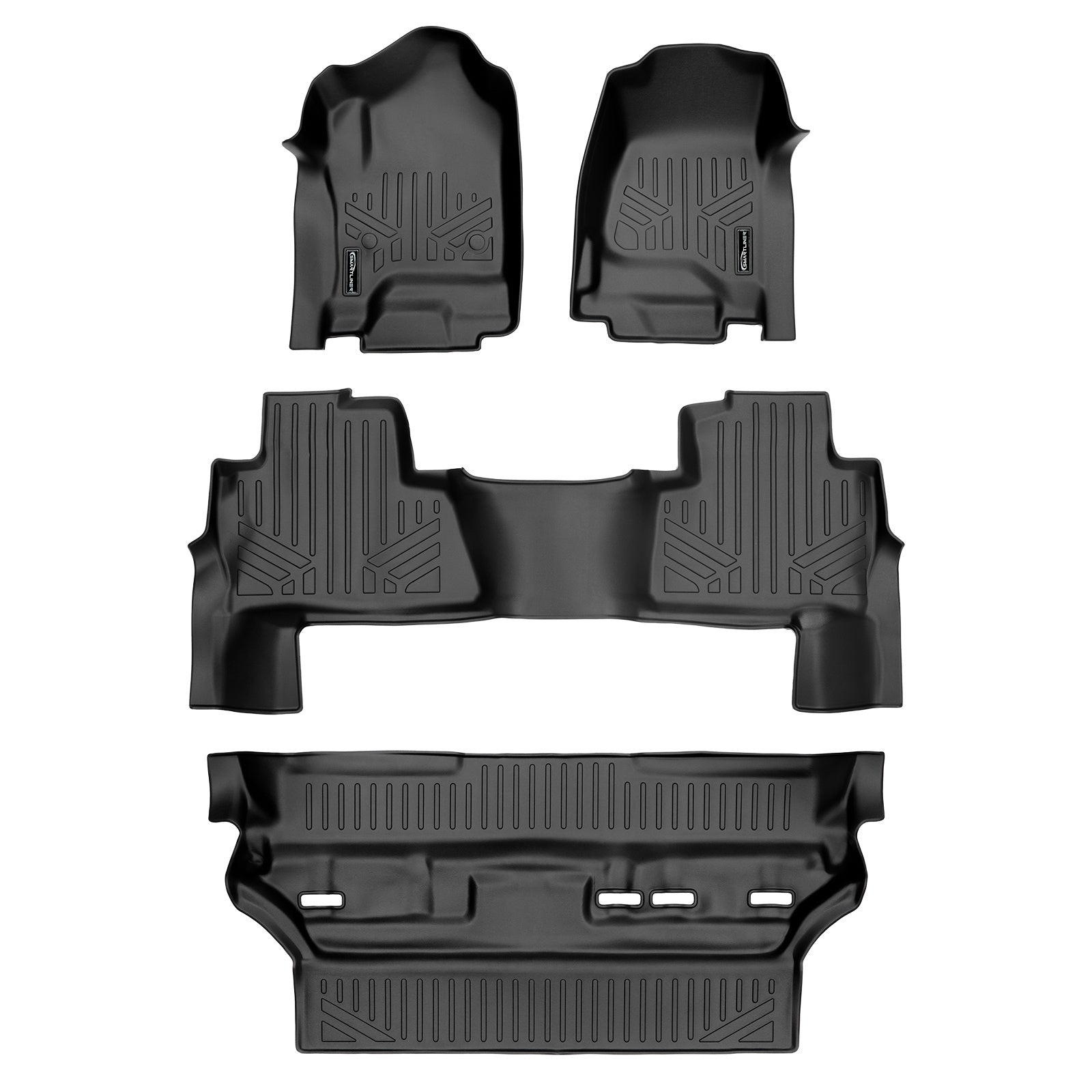 SMARTLINER 2015 - 2020 Chevrolet Tahoe 8 Passenger Custom Fit Floor Liners - 1st, 2nd & 3rd Rows