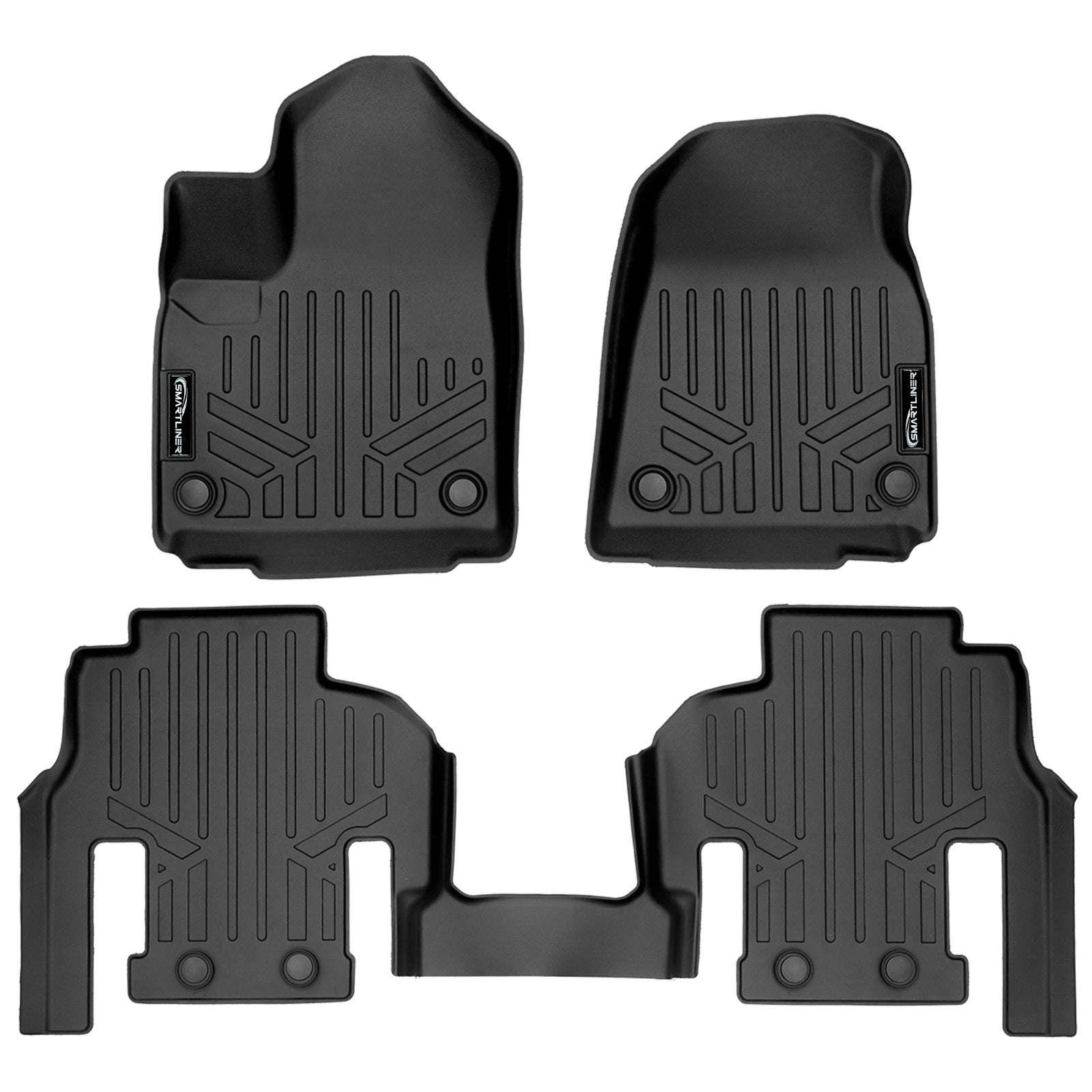 SMARTLINER 2023 - 2025 Jeep Wagoneer L 7 Passenger Custom Fit Floor Liners - 1st & 2nd Rows