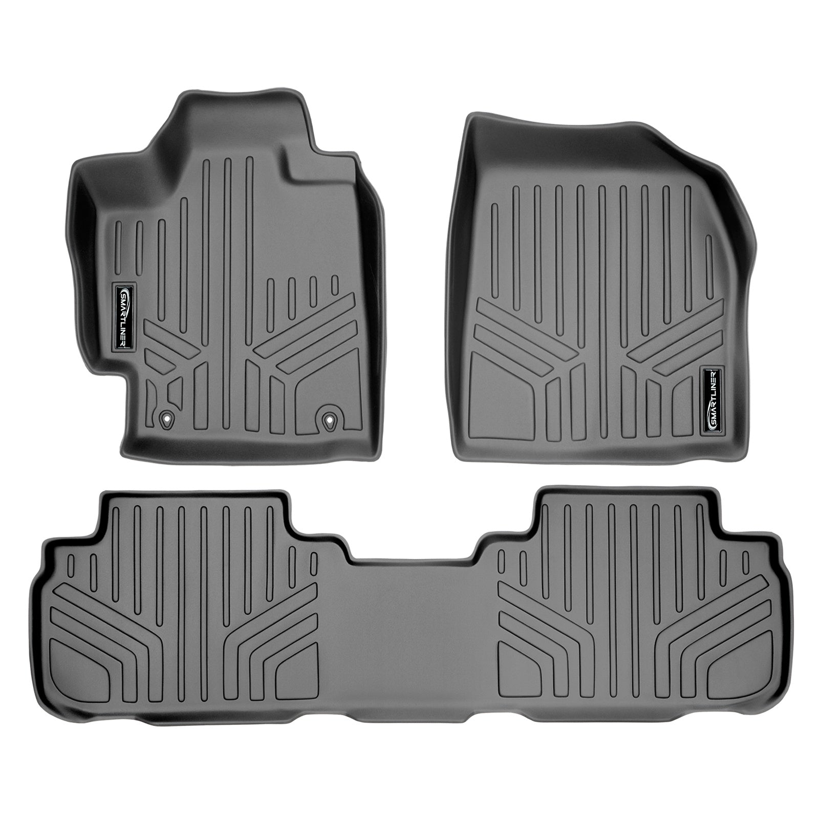 SMARTLINER 2008 - 2013 Toyota Highlander All Configurations Custom Fit Floor Liners - 1st & 2nd Rows