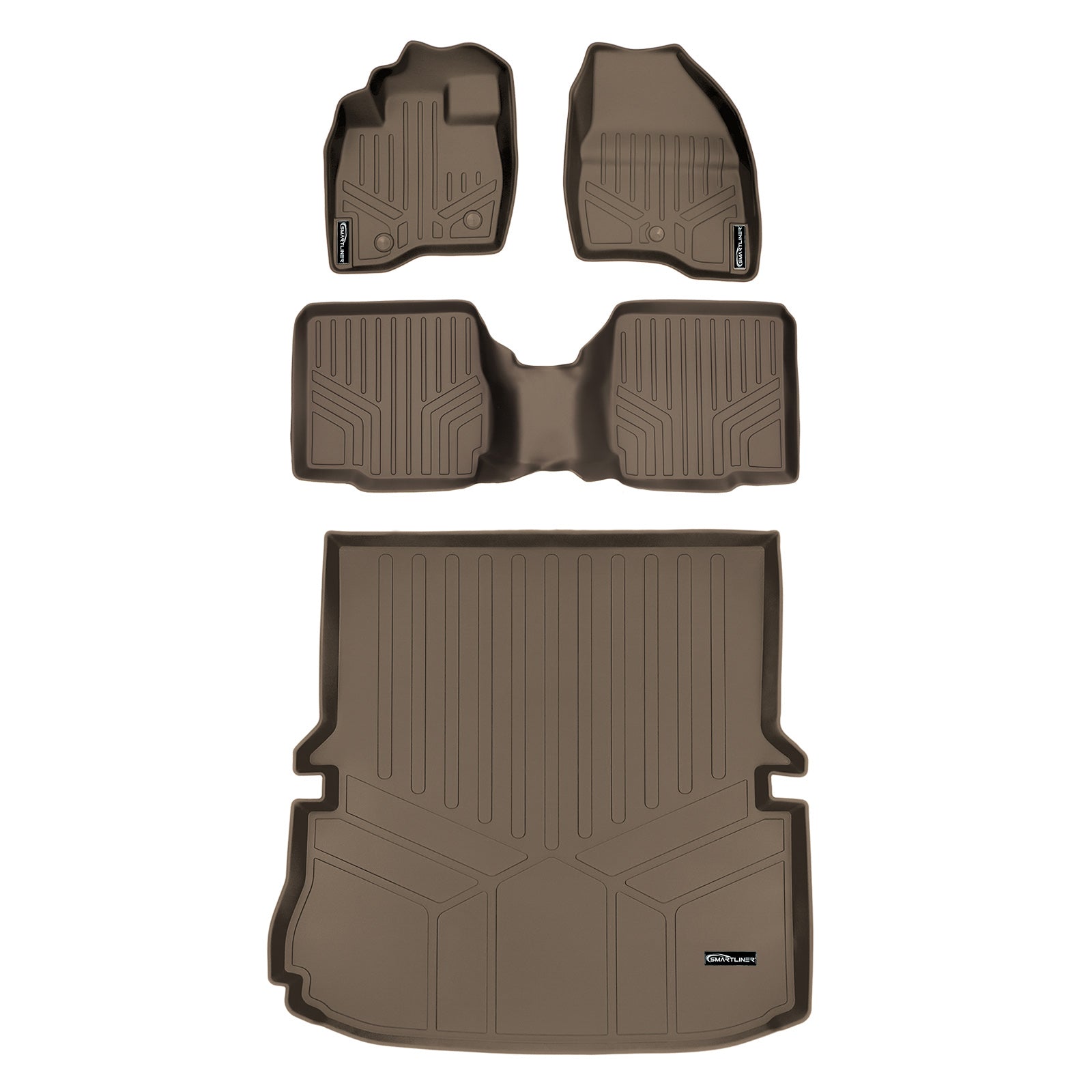 SMARTLINER 2011 - 2014 Ford Explorer 7 Passenger Custom Fit Floor Liners - 1st, 2nd & 3rd Rows