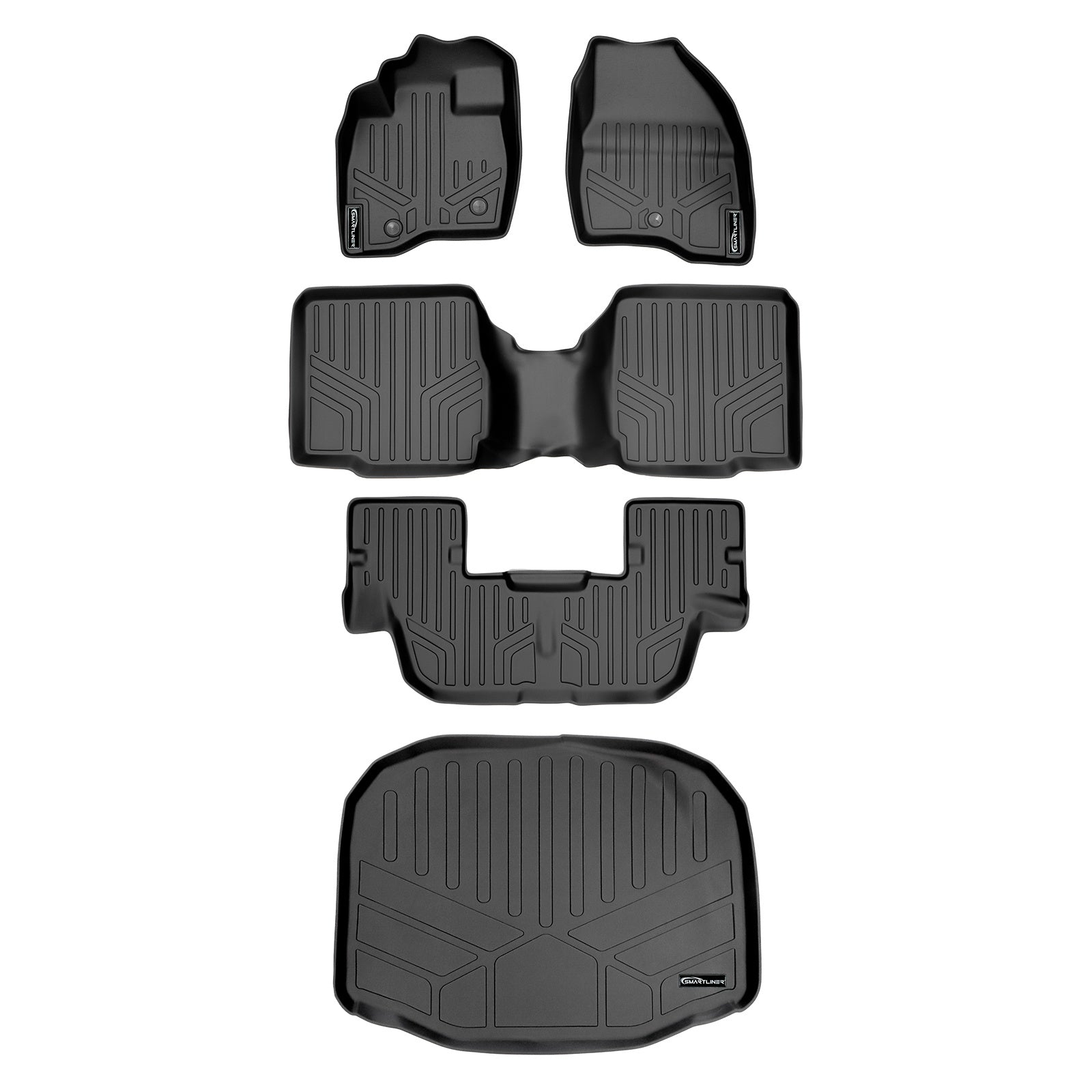 SMARTLINER 2017 - 2019 Ford Explorer 7 Passenger Custom Fit Floor Liners - 1st, 2nd, 3rd & 4th Rows