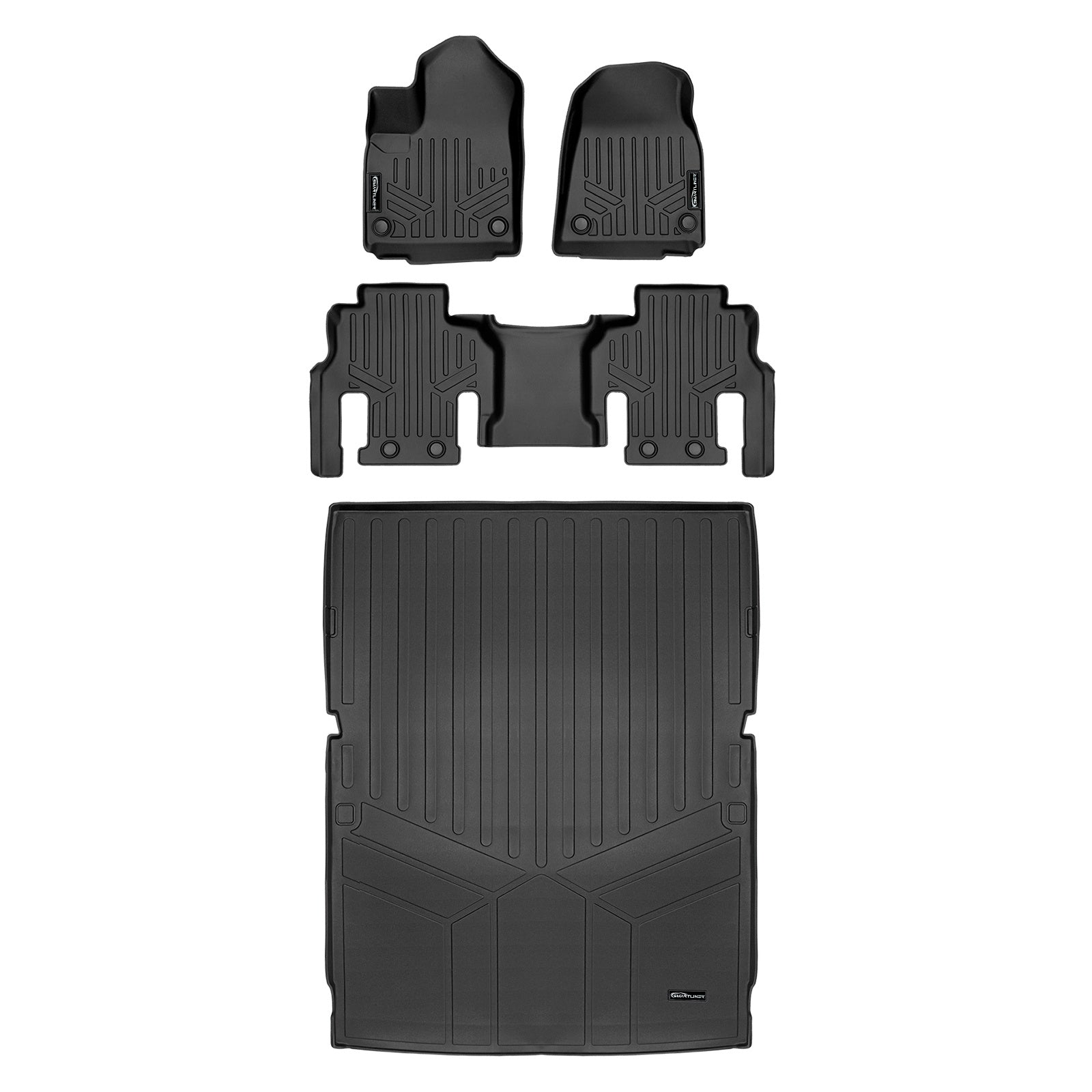 SMARTLINER 2023 - 2025 Jeep Grand Wagoneer L 7 Passenger Custom Fit Floor Liners - 1st, 2nd & 3rd Rows