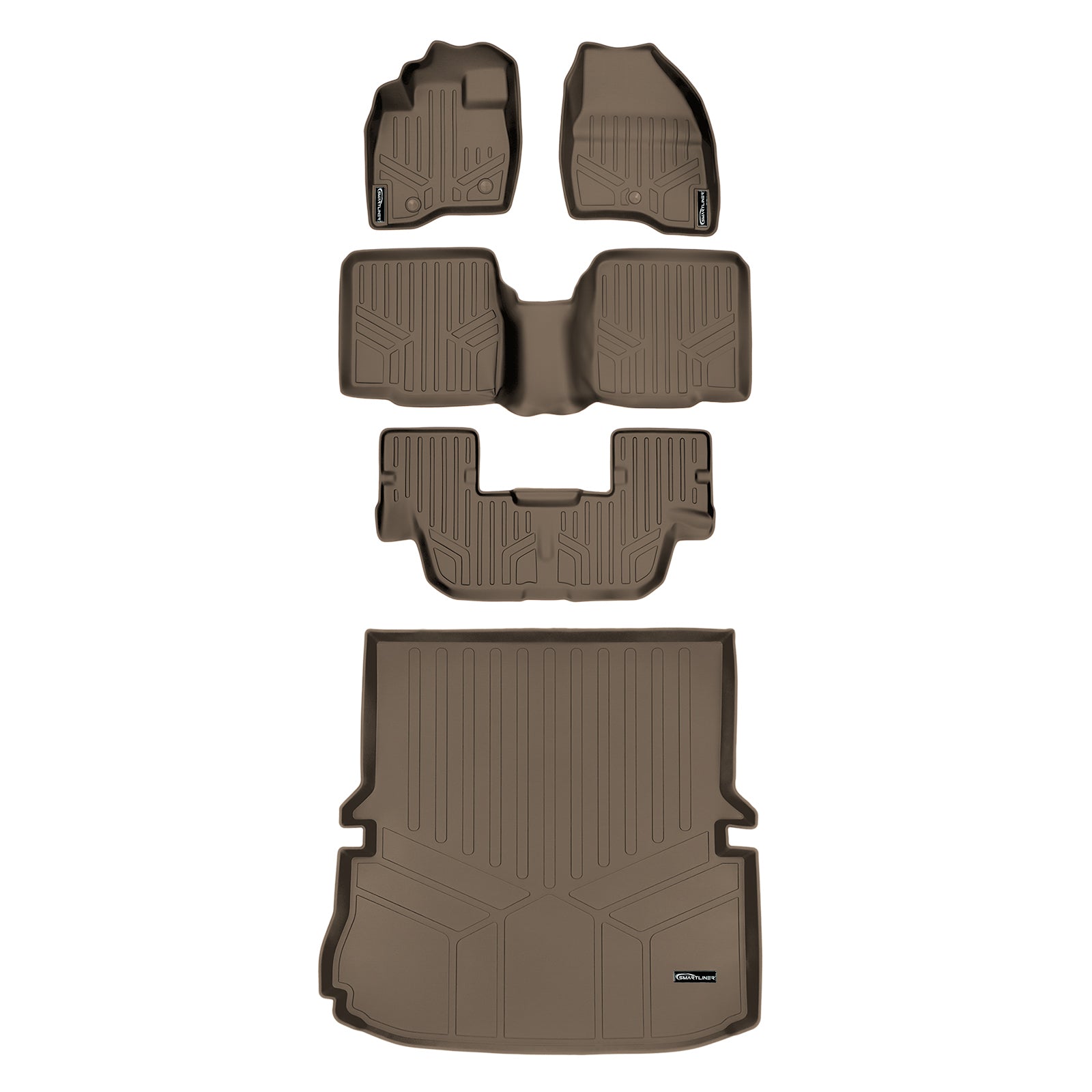 SMARTLINER 2011 - 2014 Ford Explorer 8 Passenger Custom Fit Floor Liners - 1st, 2nd, 3rd & 4th Rows