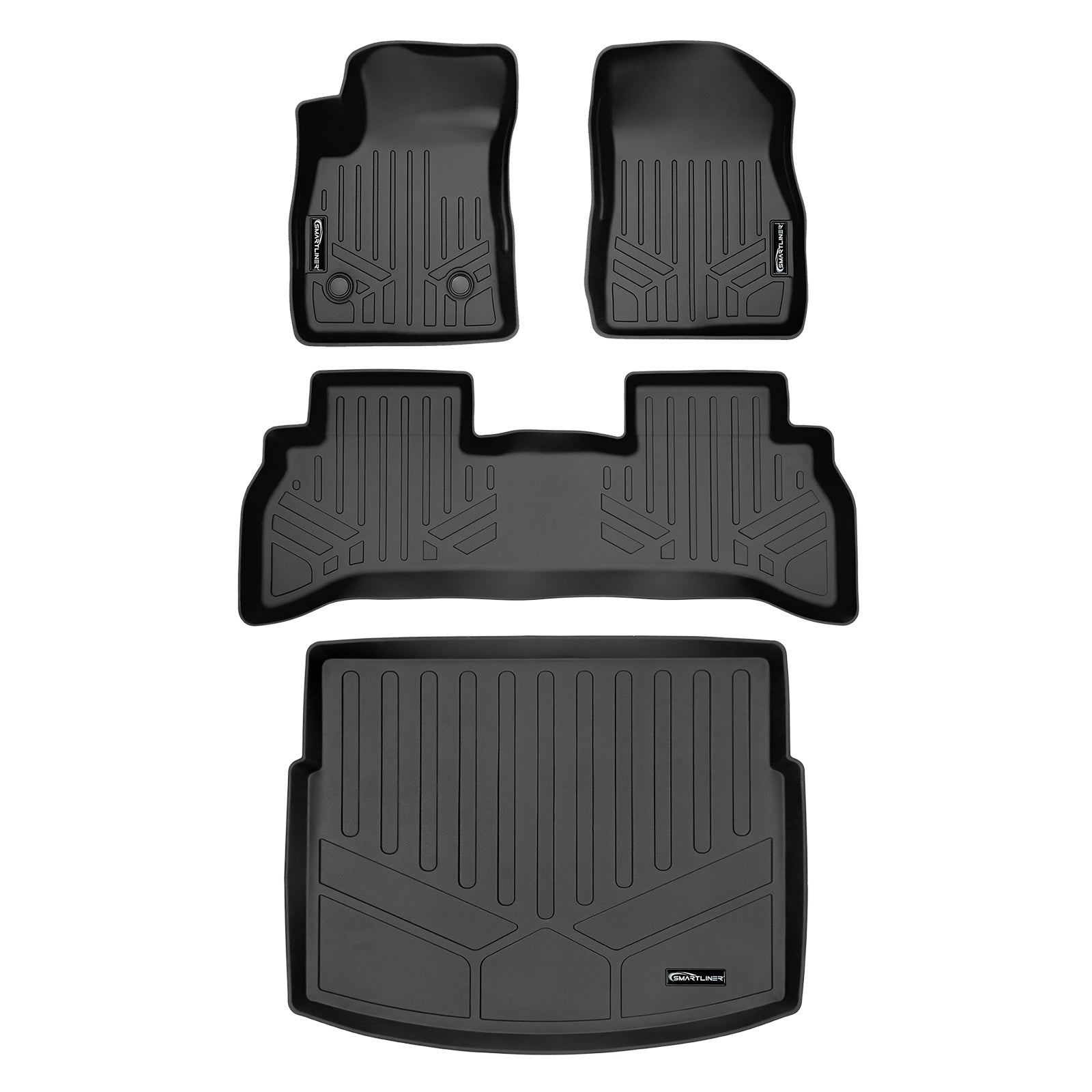 SMARTLINER 2021 - 2025 Chevrolet Trailblazer All Configurations Custom Fit Floor Liners - 1st, 2nd & 3rd Rows - Lower Deck