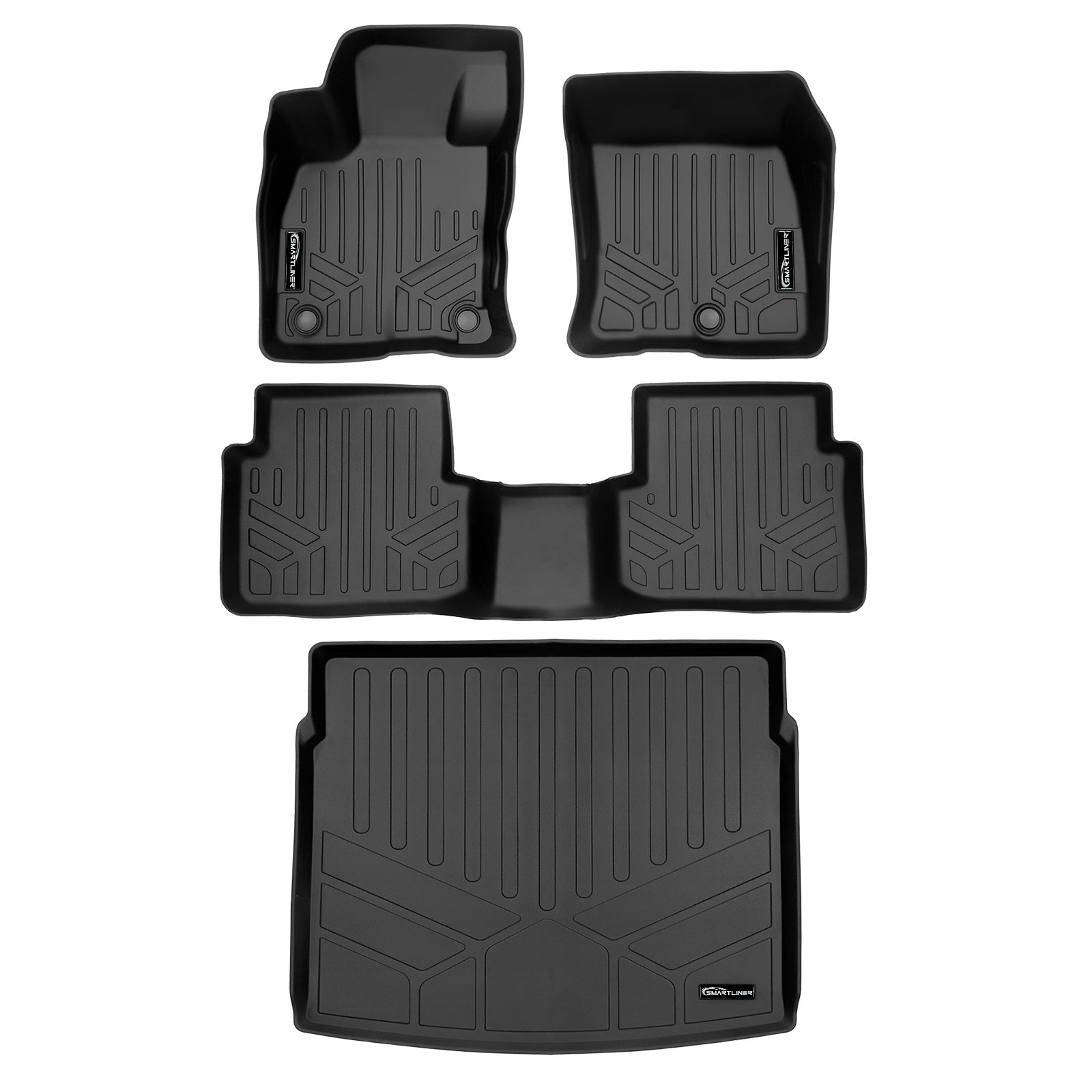 SMARTLINER 2021 - 2025 Ford Bronco Sport All Configurations Custom Fit Floor Liners - 1st, 2nd & 3rd Rows