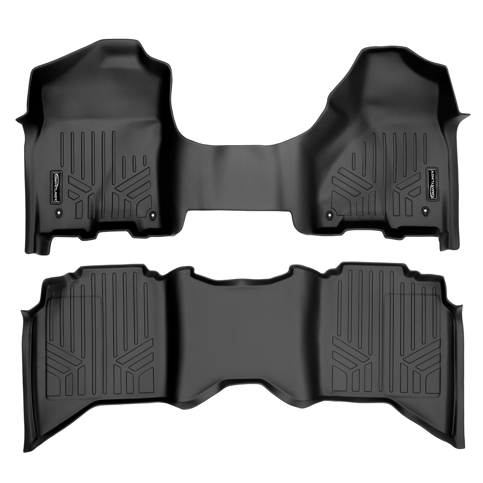 SMARTLINER 2013 - 2018 Ram 3500 Crew Cab Custom Fit Floor Liners - 1st & 2nd Rows - Bench - Over Hump