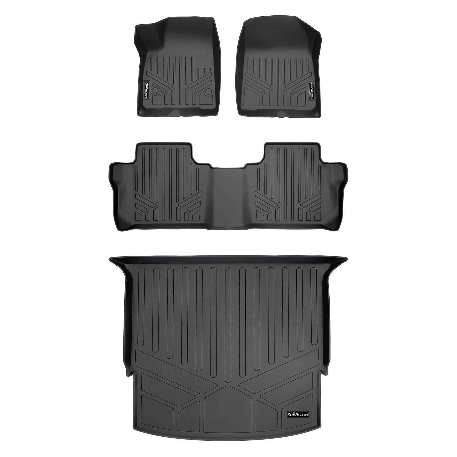 SMARTLINER 2019 - 2025 Chevrolet Blazer All Configurations Custom Fit Floor Liners - 1st, 2nd & 3rd Rows - 3rd Seat Down