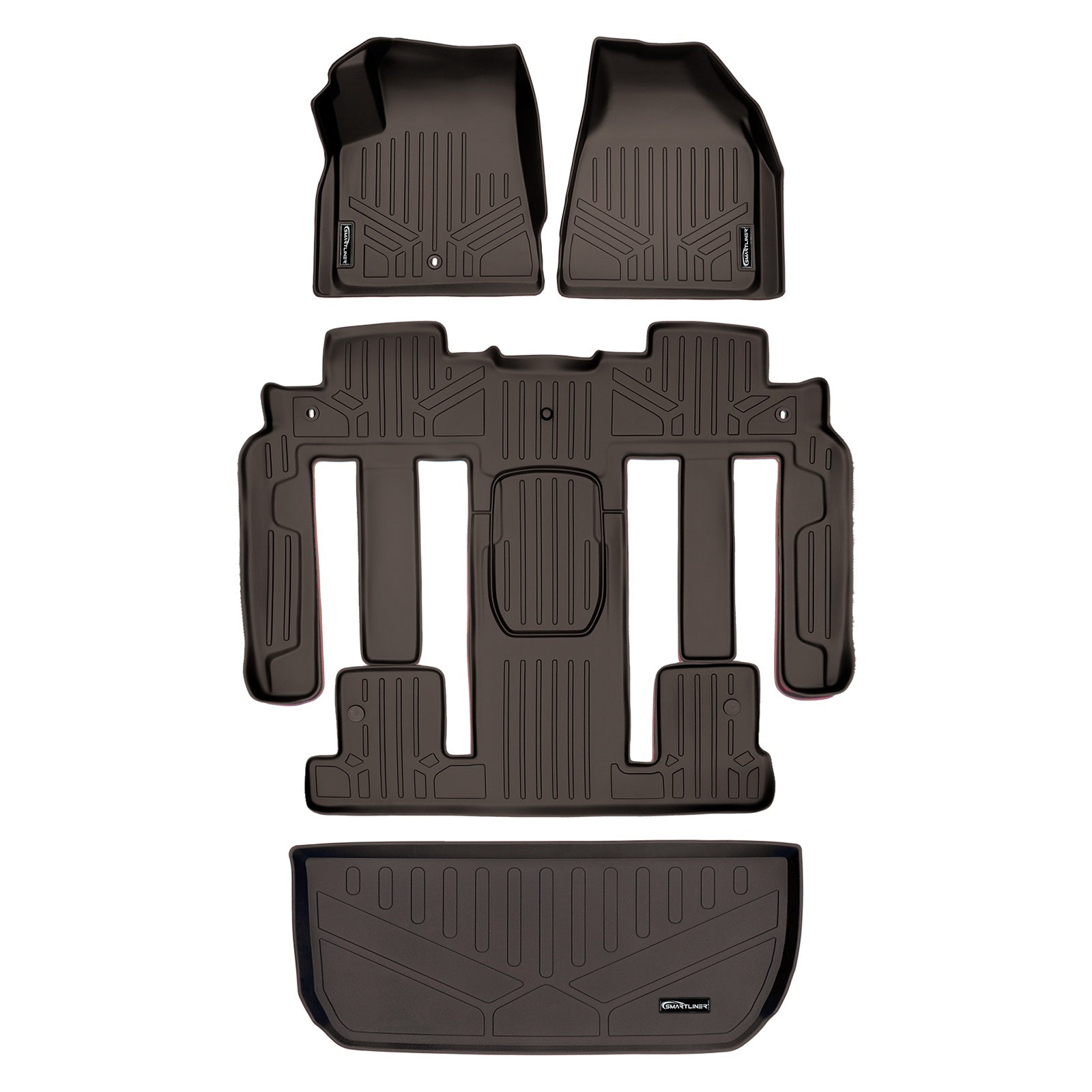 SMARTLINER 2011 - 2017 Chevrolet Traverse 7 Passenger Custom Fit Floor Liners - 1st, 2nd, 3rd & 4th Rows