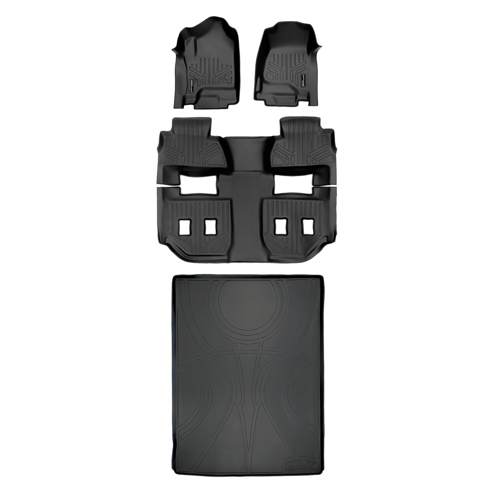 SMARTLINER 2015 - 2020 GMC Yukon XL 7 Passenger Custom Fit Floor Liners - 1st, 2nd, 3rd & 4th Rows