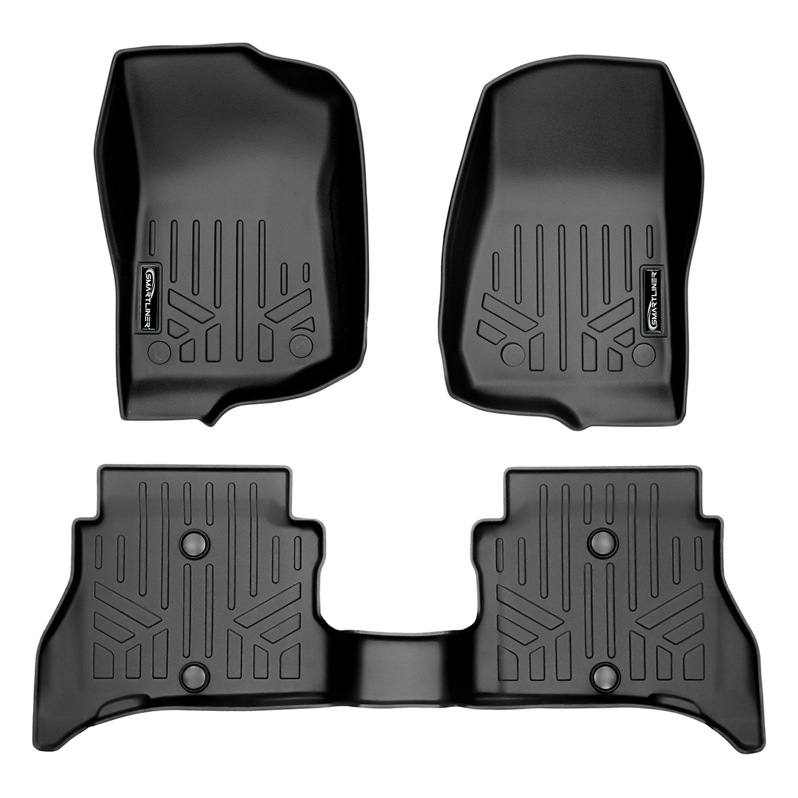 SMARTLINER 2021 - 2025 Jeep Wrangler 4xe All Configurations Custom Fit Floor Liners - 1st & 2nd Rows