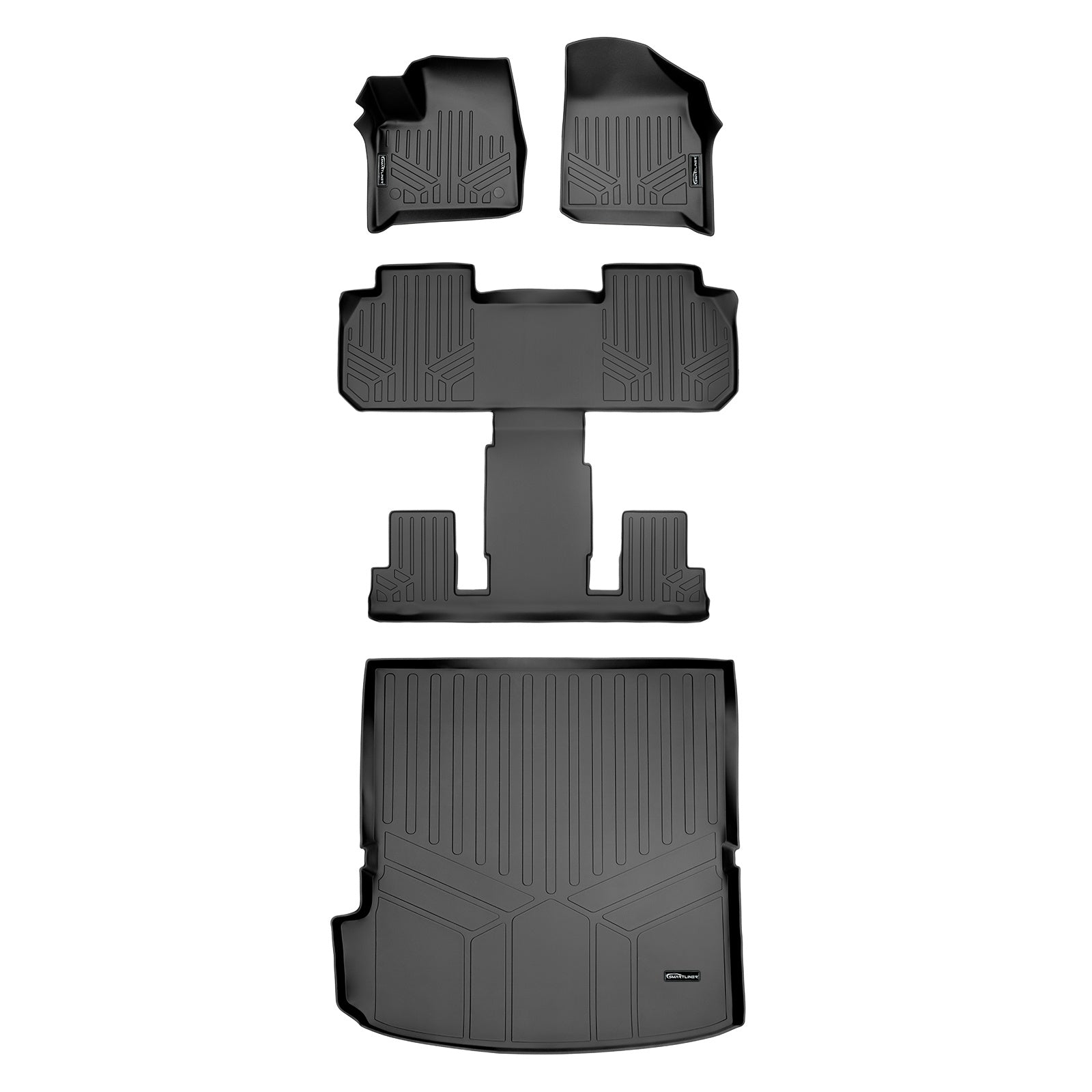 SMARTLINER 2018 - 2023 Chevrolet Traverse 7 Passenger Custom Fit Floor Liners - 1st, 2nd, 3rd & 4th Rows