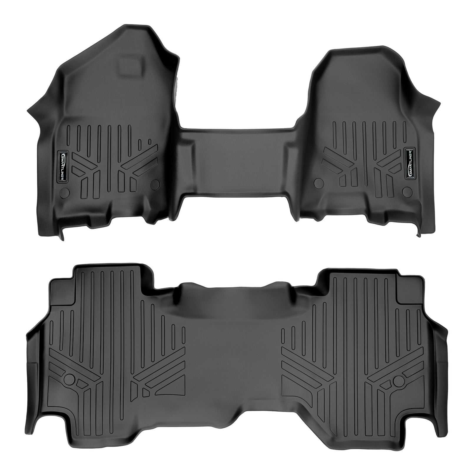 SMARTLINER 2019 - 2024 Ram 1500 Quad Cab Custom Fit Floor Liners - 1st & 2nd Rows - Bench - Over Hump