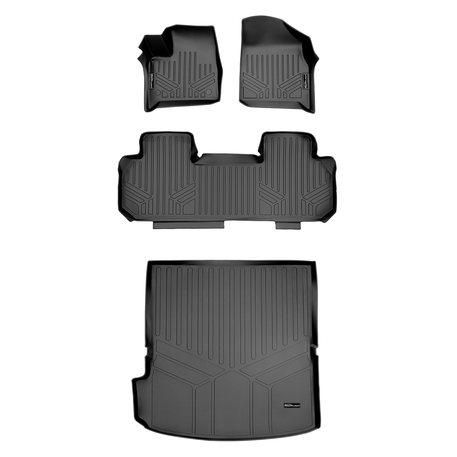 SMARTLINER 2018 - 2023 Chevrolet Traverse 8 Passenger Custom Fit Floor Liners - 1st, 2nd & 3rd Rows