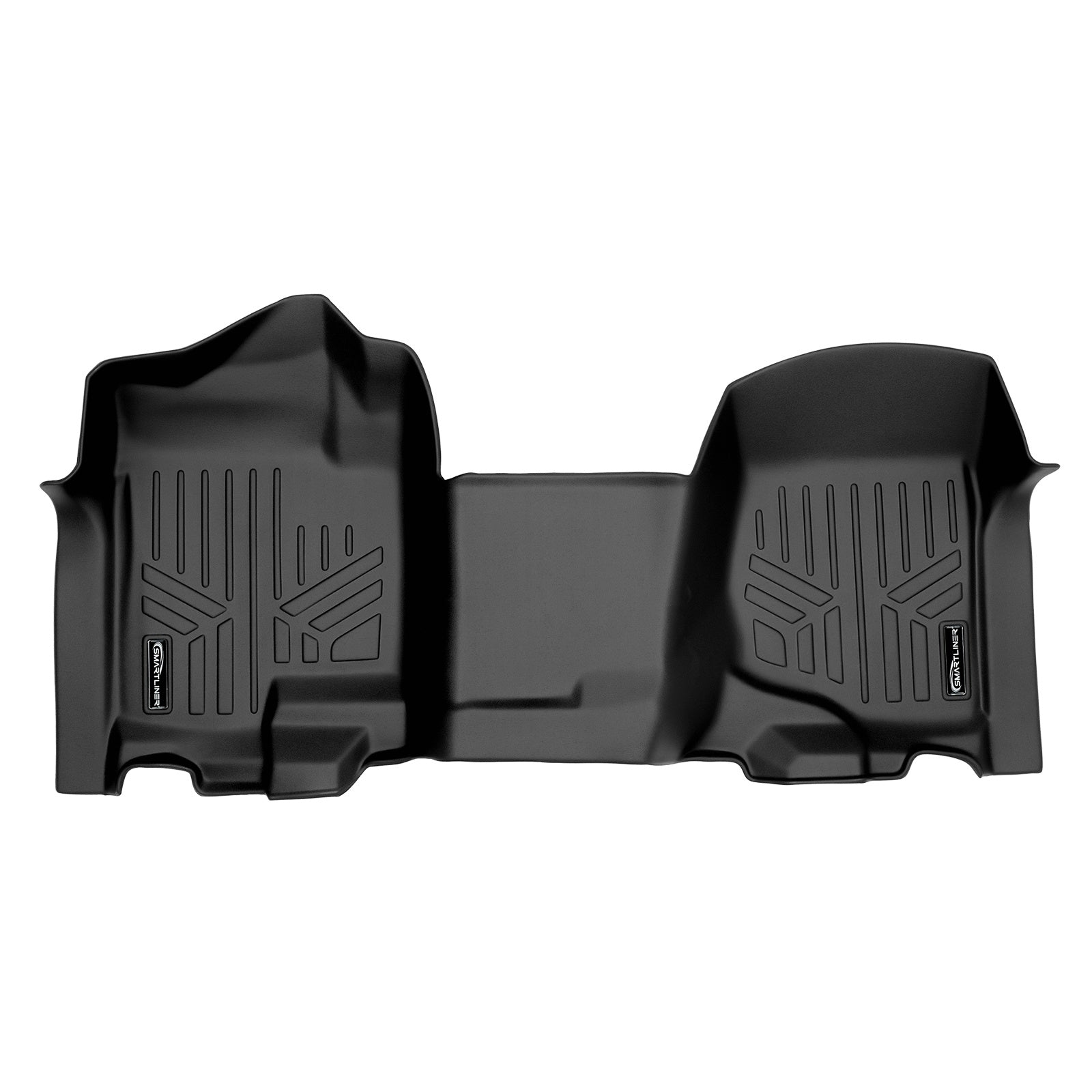 SMARTLINER 2007 - 2014 Chevrolet Silverado 3500 HD Crew Cab Custom Fit Floor Liners - 1st Row Only - Bench - Over Hump