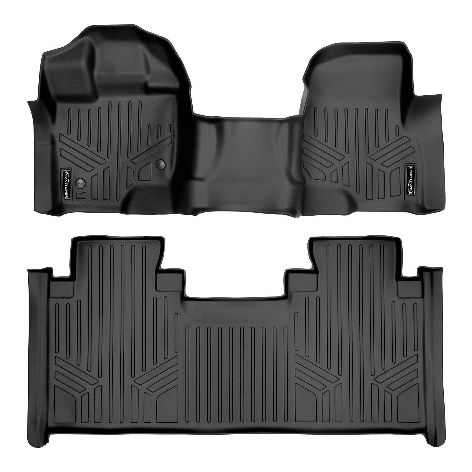 SMARTLINER 2015 - 2025 Ford F-150 Super Cab Custom Fit Floor Liners - 1st & 2nd Rows - Bench