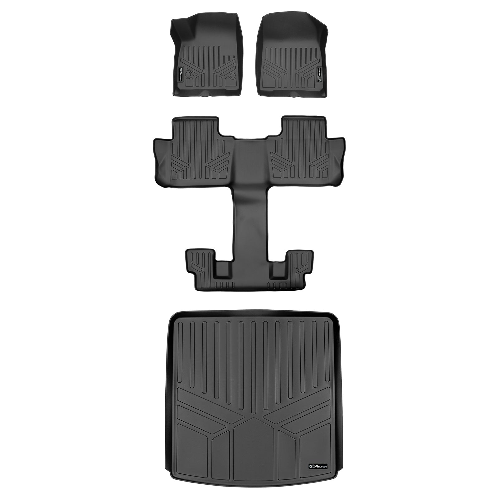 SMARTLINER 2017 - 2023 GMC Acadia 6 Passenger Custom Fit Floor Liners - 1st, 2nd, 3rd, 4th & 5th Rows