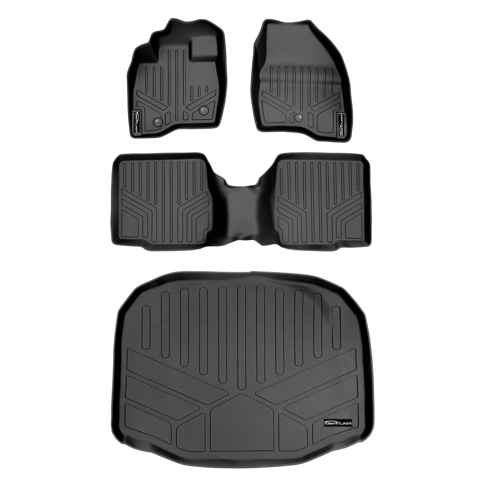 SMARTLINER 2011 - 2014 Ford Explorer 7 Passenger Custom Fit Floor Liners - 1st, 2nd & 3rd Rows