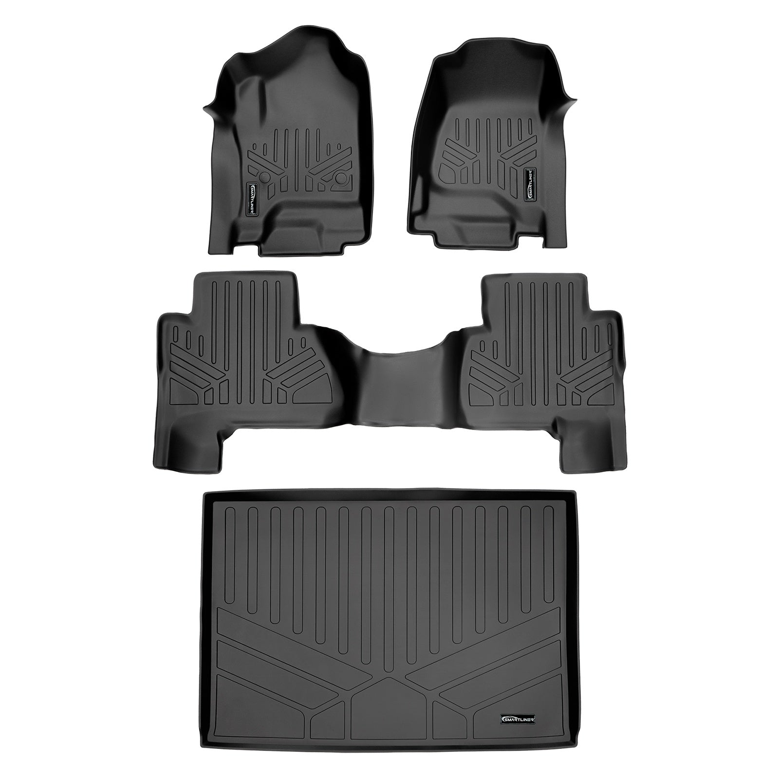 SMARTLINER 2015 - 2020 Cadillac Escalade ESV 8 Passenger Custom Fit Floor Liners - 1st, 2nd & 3rd Rows