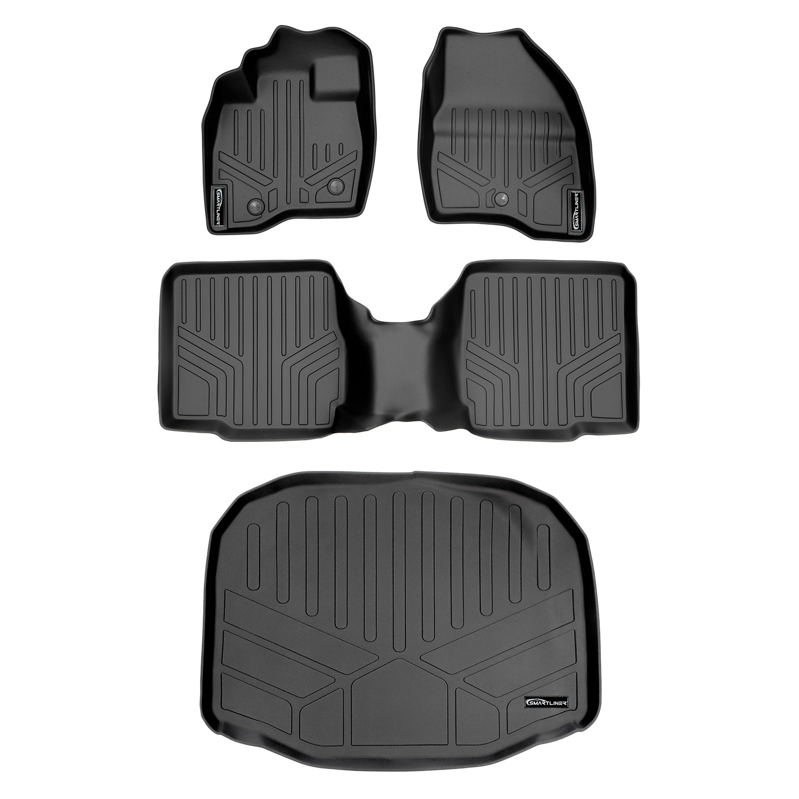 SMARTLINER 2017 - 2019 Ford Explorer 7 Passenger Custom Fit Floor Liners - 1st, 2nd & 3rd Rows