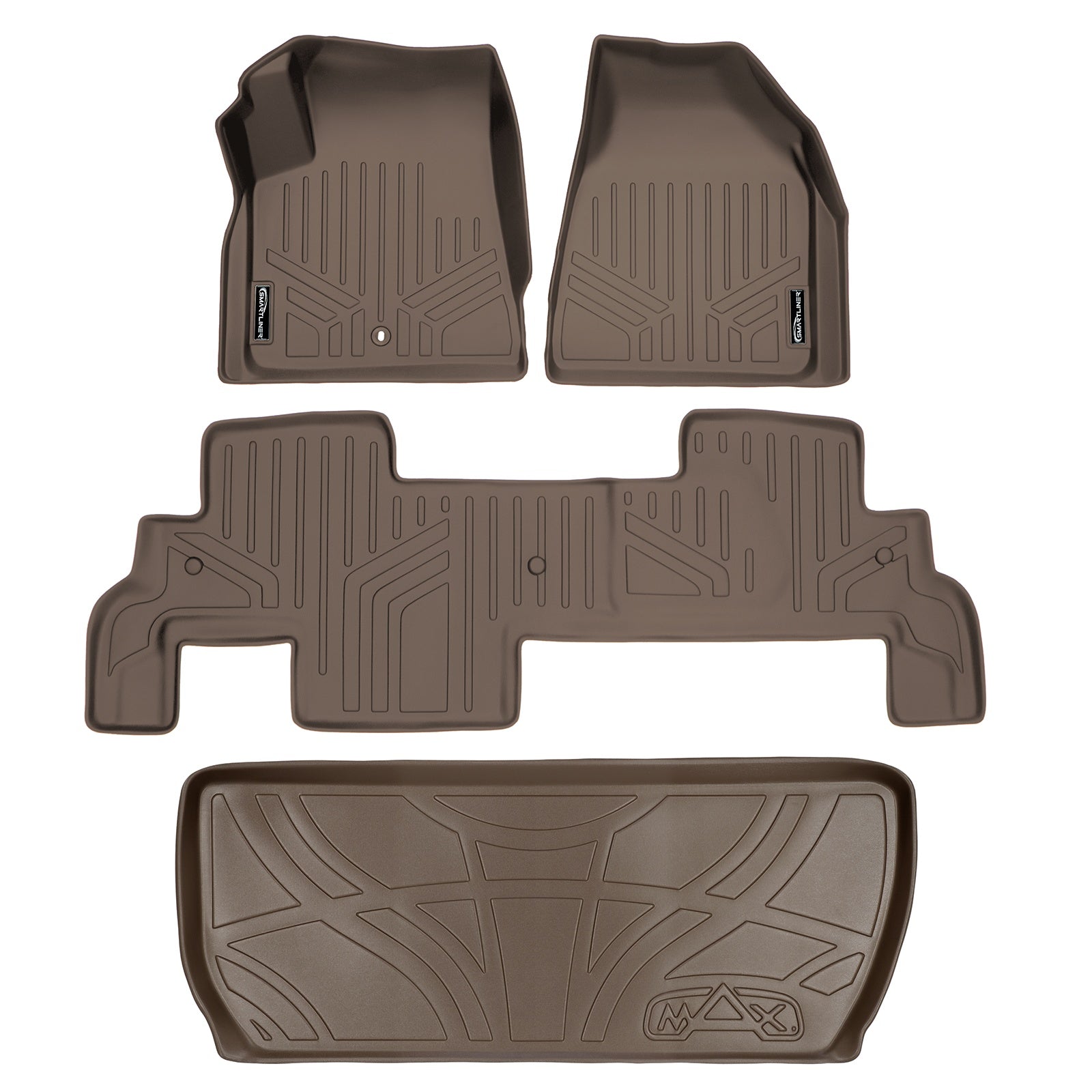 SMARTLINER 2009 - 2010 Chevrolet Traverse 8 Passenger Custom Fit Floor Liners - 1st, 2nd & 3rd Rows