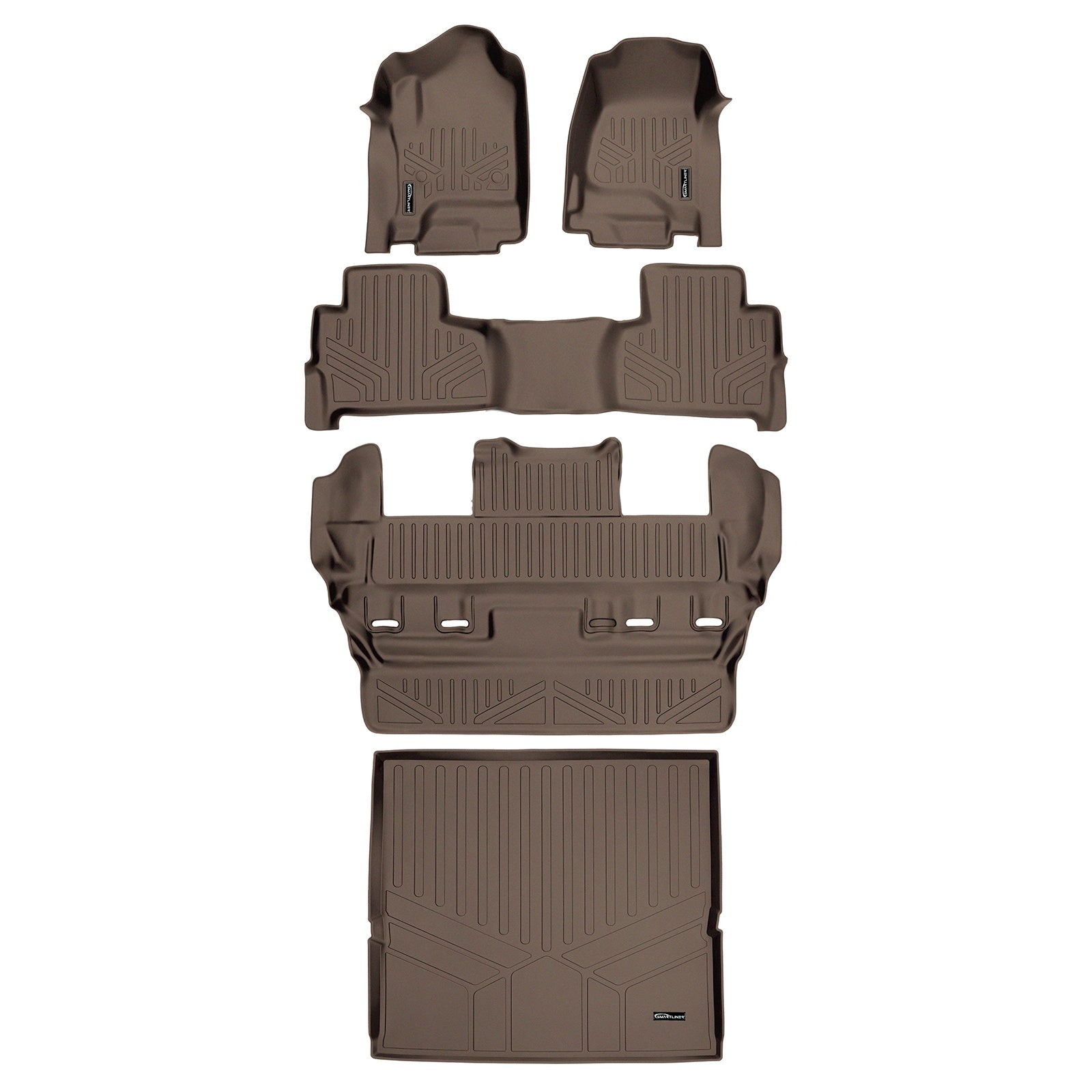 SMARTLINER 2015 - 2020 Chevrolet Tahoe 7 Passenger Custom Fit Floor Liners - 1st, 2nd, 3rd & 4th Rows