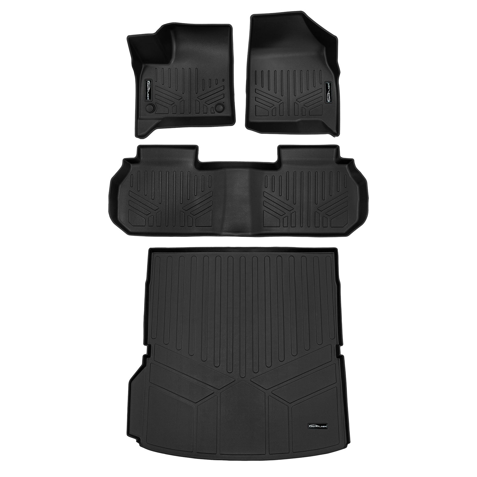SMARTLINER 2024 - 2025 Chevrolet Traverse 7 Passenger and 8 Passenger Custom Fit Floor Liners - 1st, 2nd & 3rd Rows