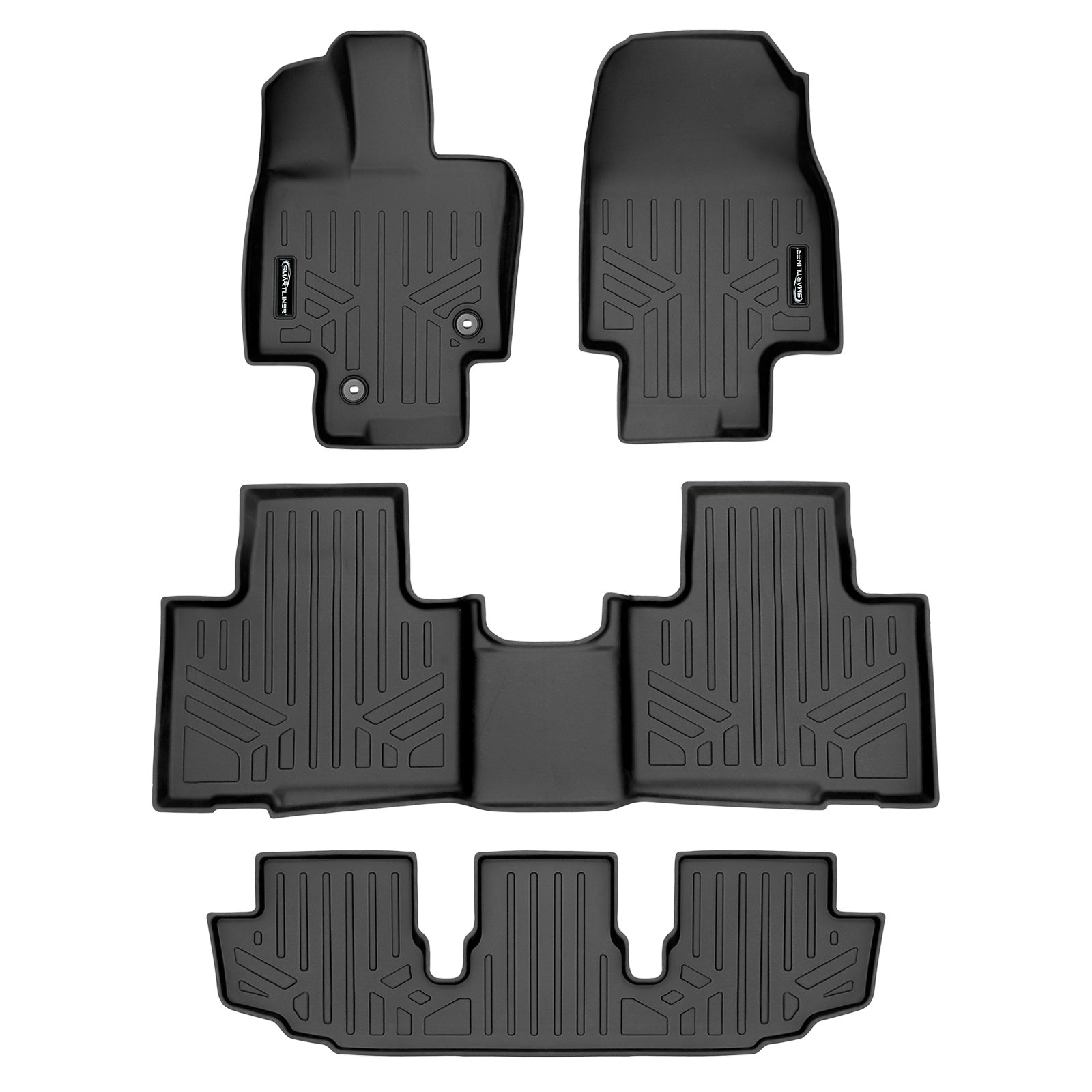 SMARTLINER 2020 - 2025 Toyota Highlander All Configurations Custom Fit Floor Liners - 1st, 2nd & 3rd Rows