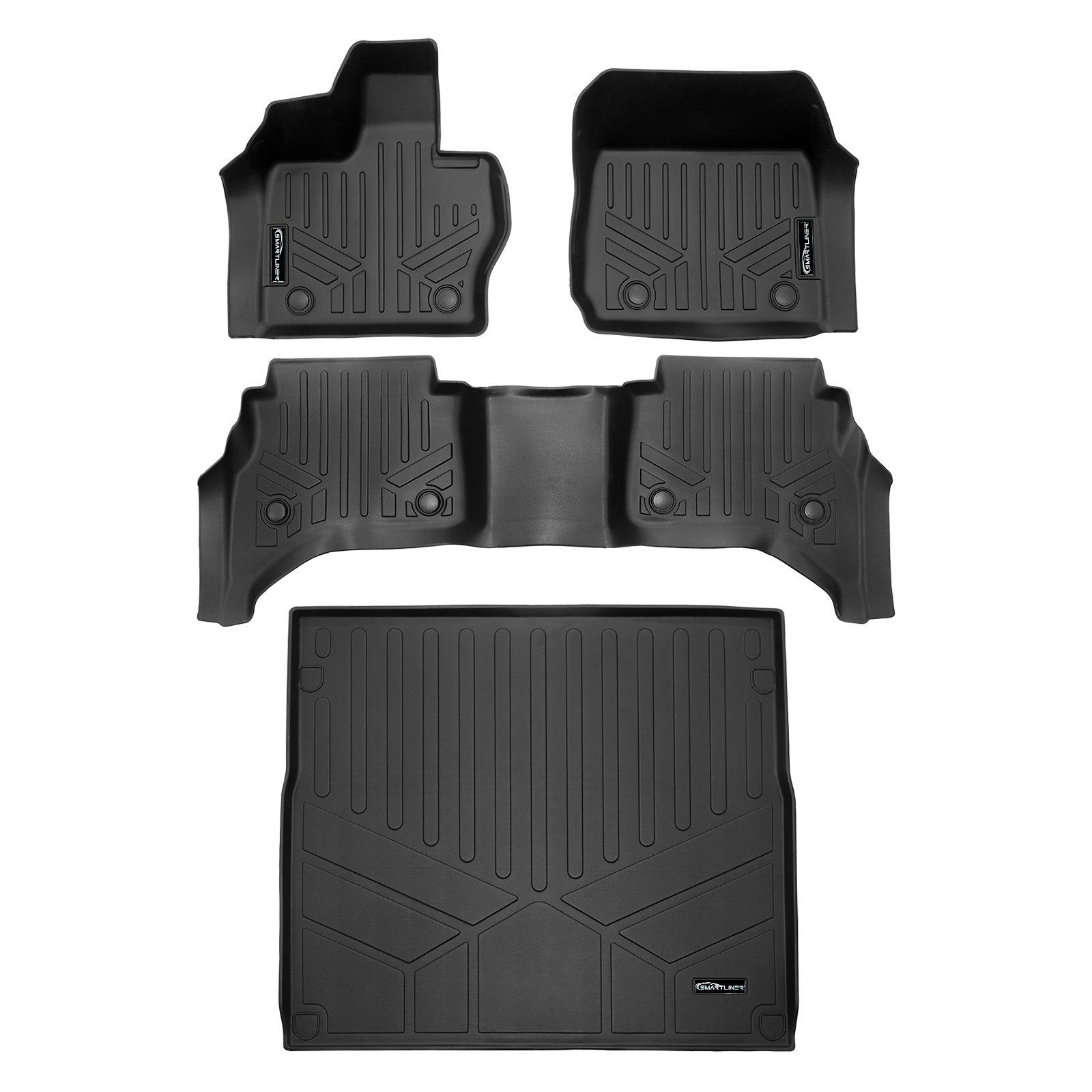 SMARTLINER 2023 - 2025 Land Rover Range Rover Sport All Configurations Custom Fit Floor Liners - 1st, 2nd & 3rd Rows - 3rd Seat Down