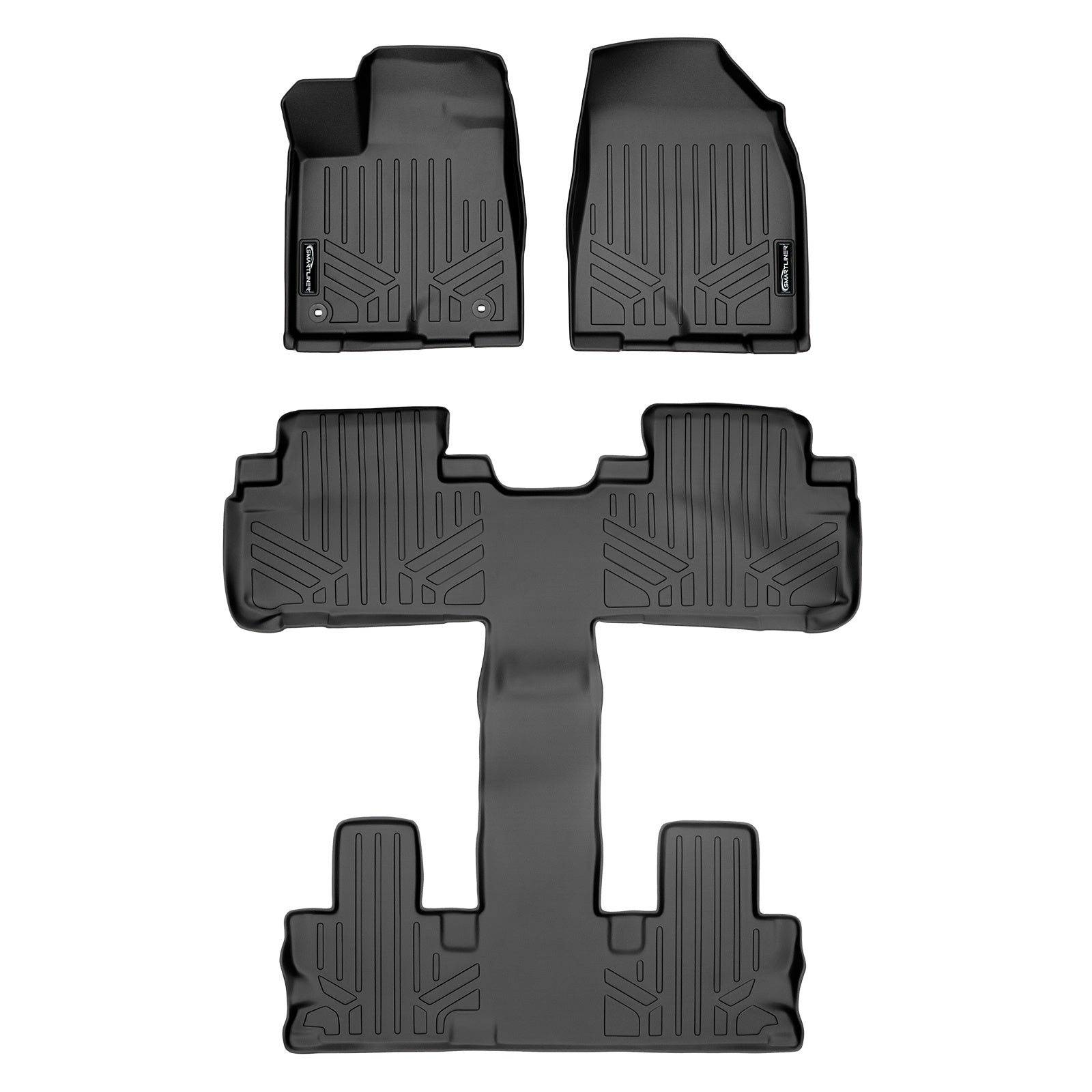 SMARTLINER 2014 - 2019 Toyota Highlander 7 Passenger Custom Fit Floor Liners - 1st, 2nd & 3rd Row