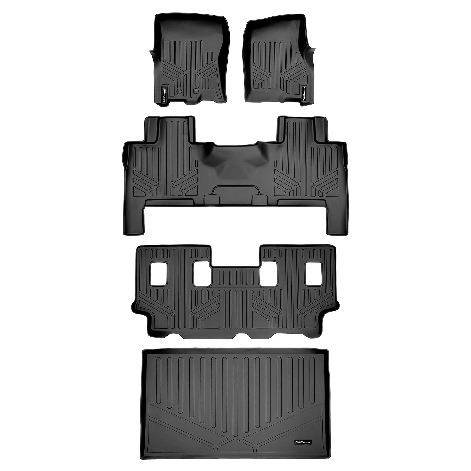SMARTLINER 2011 - 2017 Ford Expedition EL 8 Passenger Custom Fit Floor Liners - 1st, 2nd, 3rd & 4th Rows