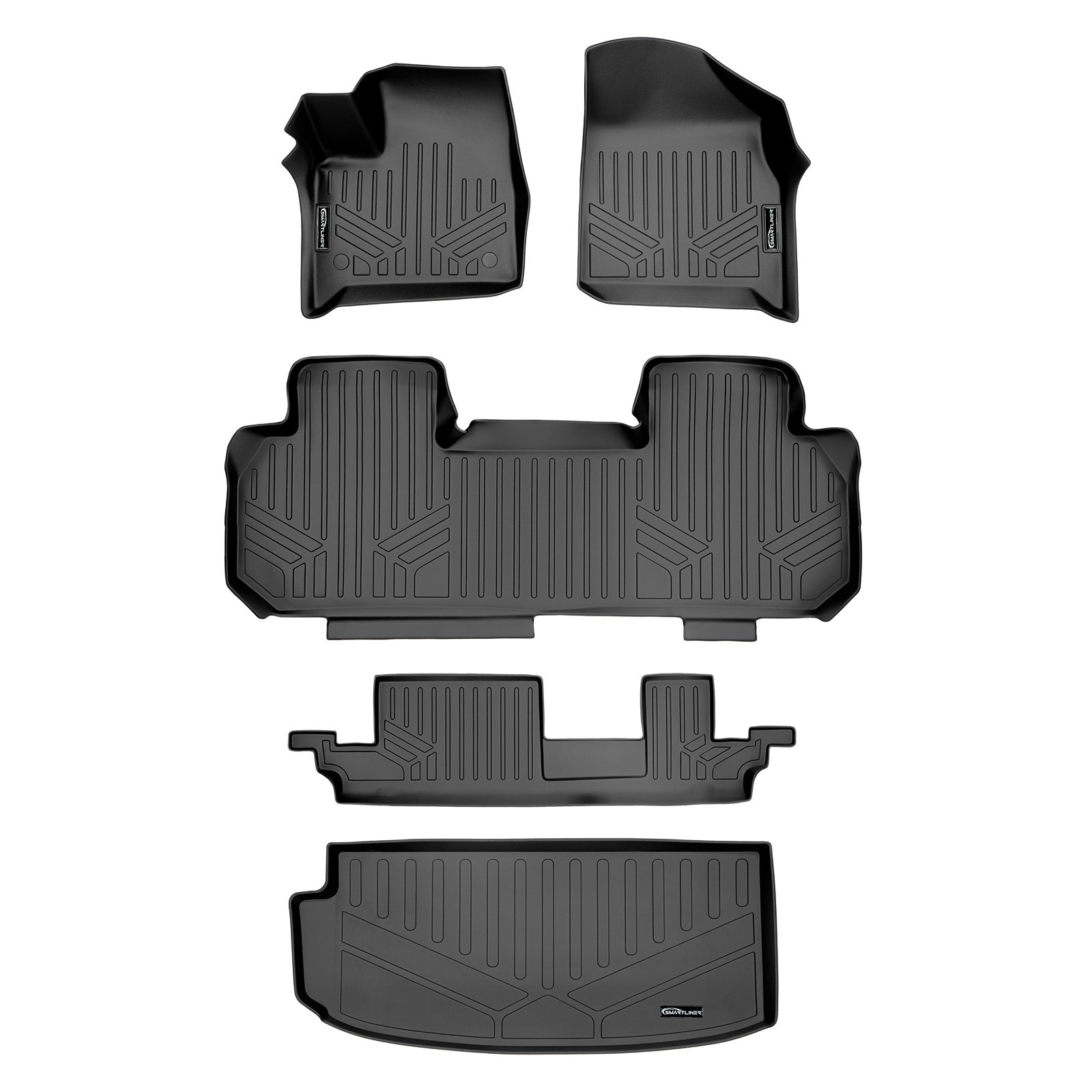 SMARTLINER 2018 - 2023 Chevrolet Traverse 8 Passenger Custom Fit Floor Liners - 1st, 2nd, 3rd & 4th Rows