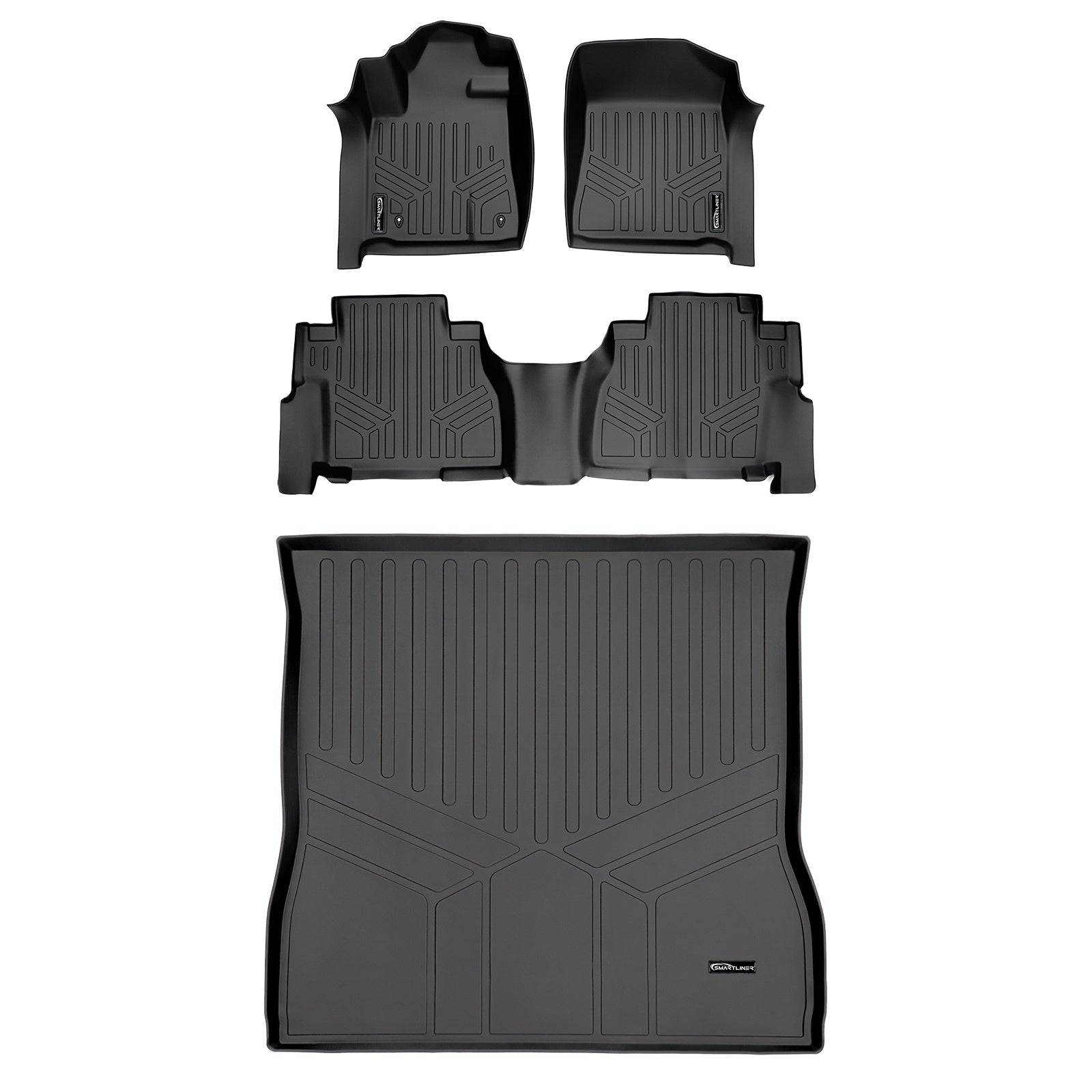 SMARTLINER 2008 - 2011 Toyota Sequoia All Configurations Custom Fit Floor Liners - 1st, 2nd & 3rd Rows