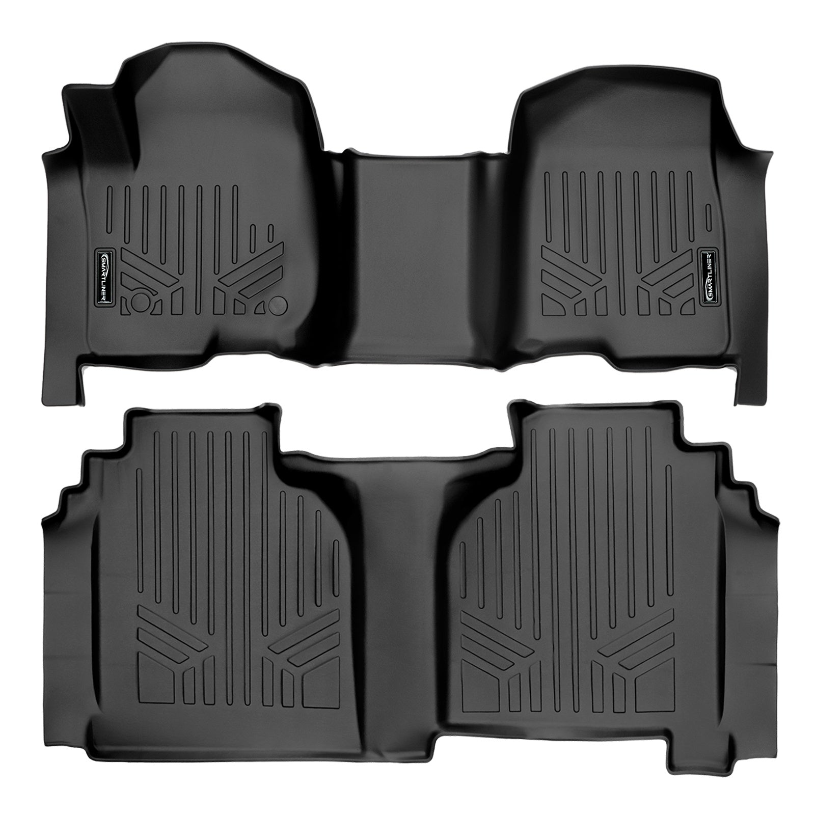 SMARTLINER 2020 - 2025 Chevrolet Silverado 3500 HD Double Cab Custom Fit Floor Liners - 1st & 2nd Rows - Carpet Only - No Storage