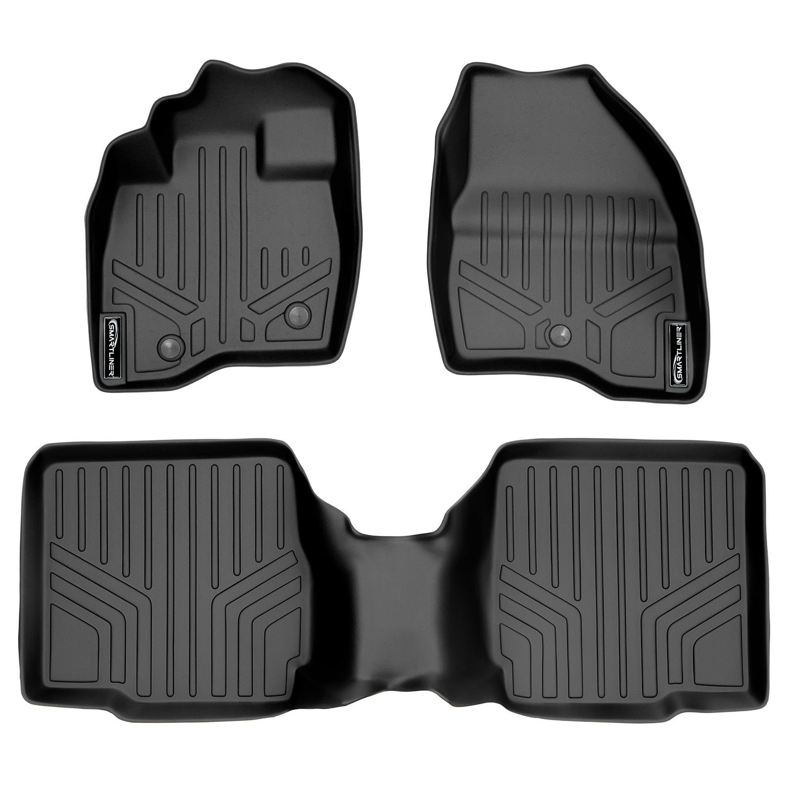 SMARTLINER 2017 - 2019 Ford Explorer 7 Passenger Custom Fit Floor Liners - 1st & 2nd Rows