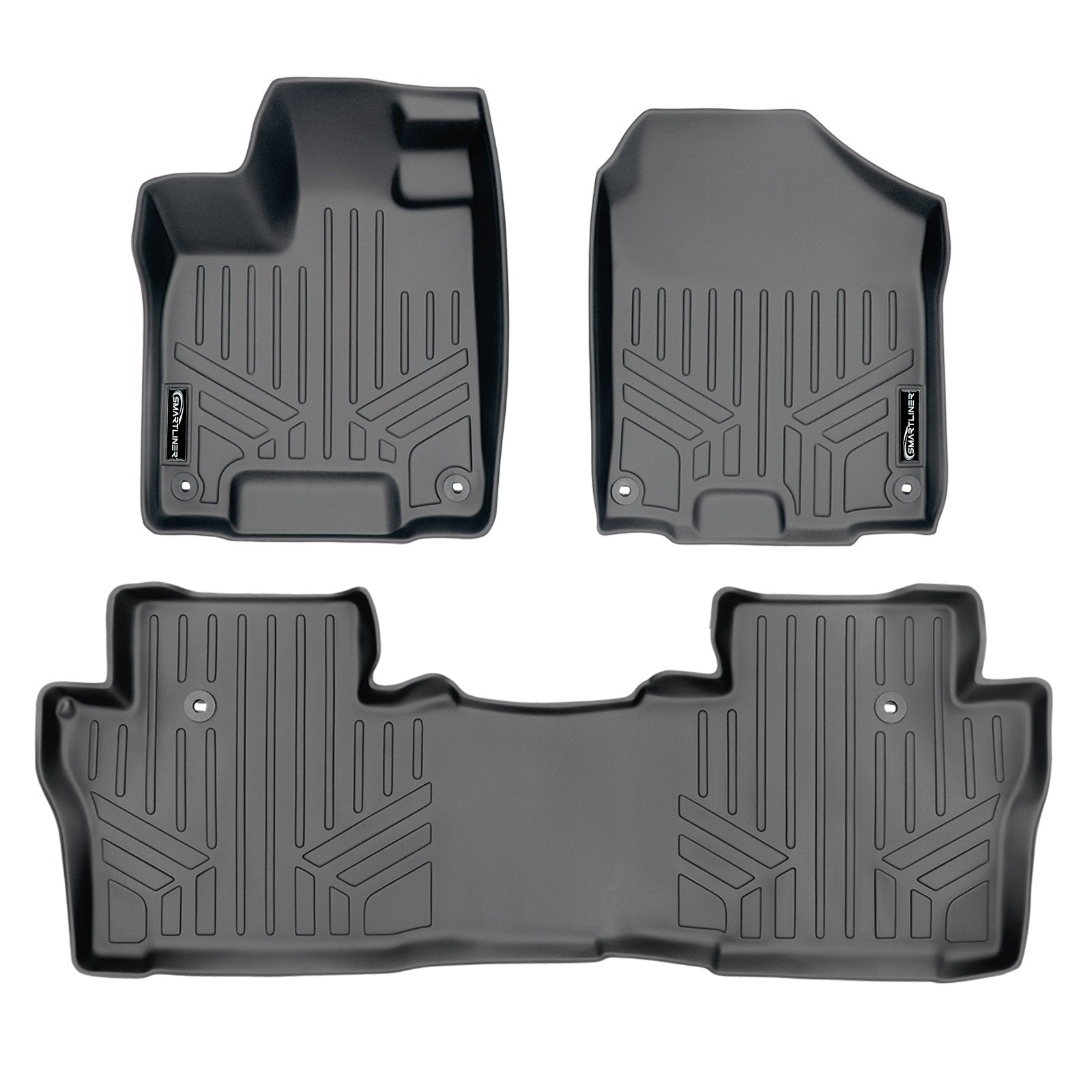 SMARTLINER 2016 - 2022 Honda Pilot 7 Passenger and 8 Passenger Custom Fit Floor Liners - 1st & 2nd Rows