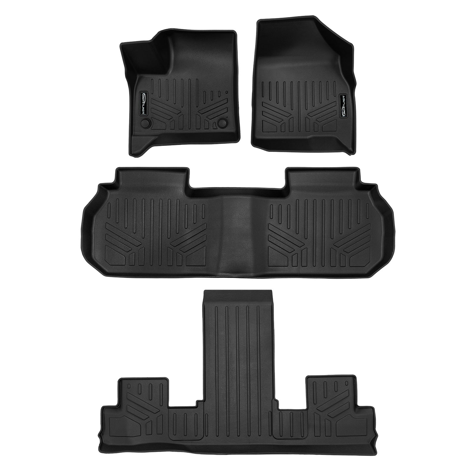 SMARTLINER 2024 - 2025 Chevrolet Traverse 7 Passenger Custom Fit Floor Liners - 1st, 2nd & 3rd Rows