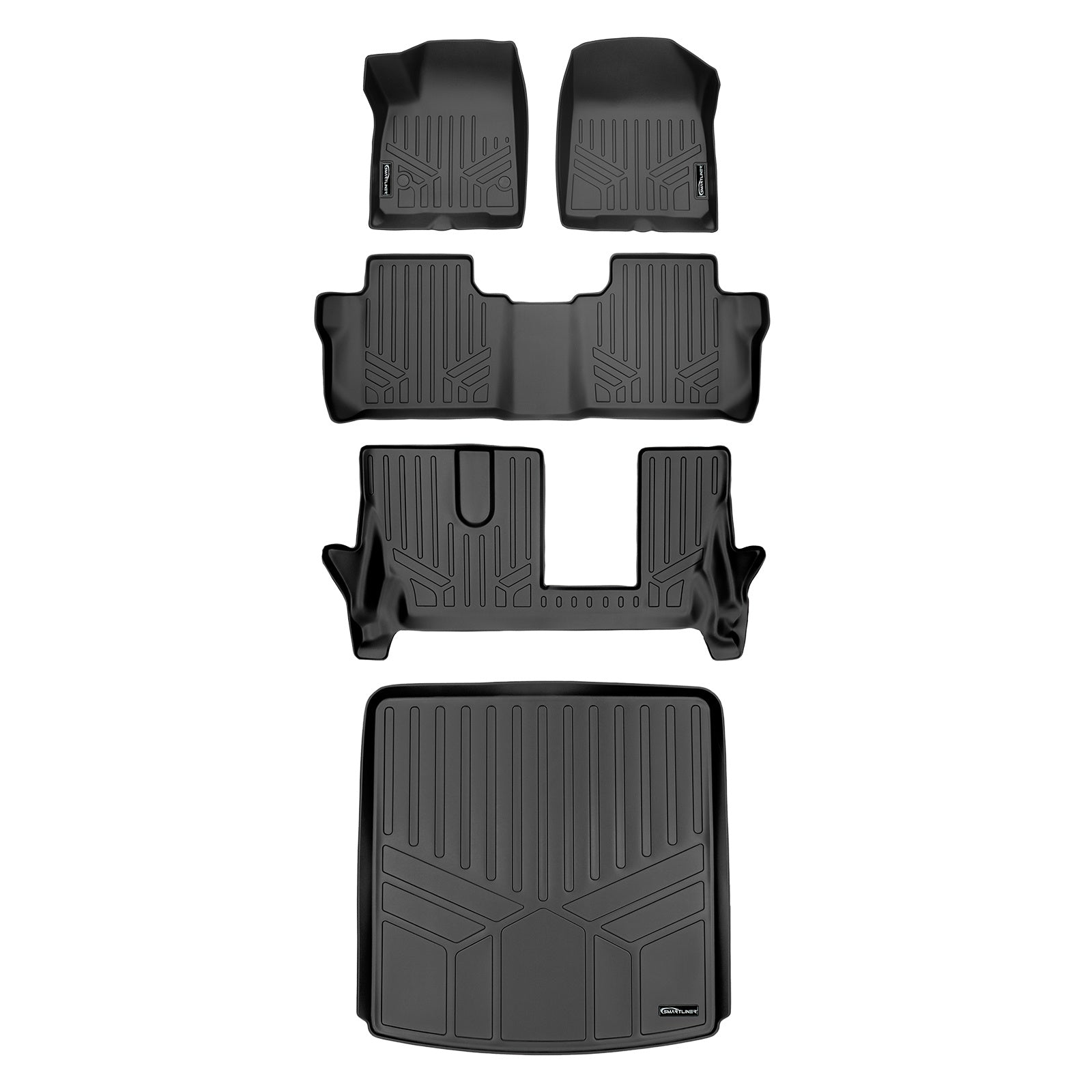 SMARTLINER 2017 - 2023 GMC Acadia 7 Passenger Custom Fit Floor Liners - 1st, 2nd, 3rd & 4th Rows