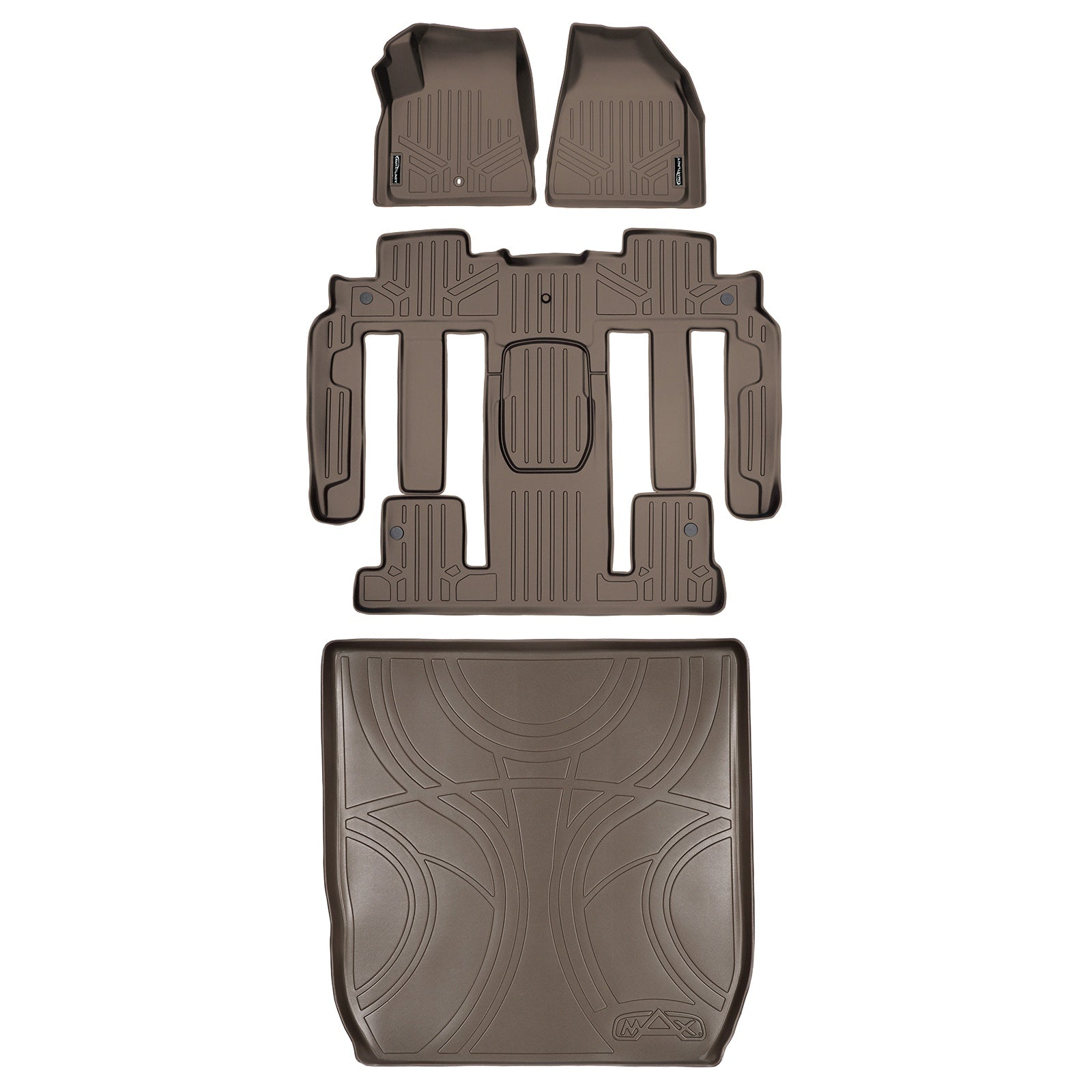 SMARTLINER 2009 - 2010 Chevrolet Traverse 7 Passenger Custom Fit Floor Liners - 1st, 2nd, 3rd & 4th Rows