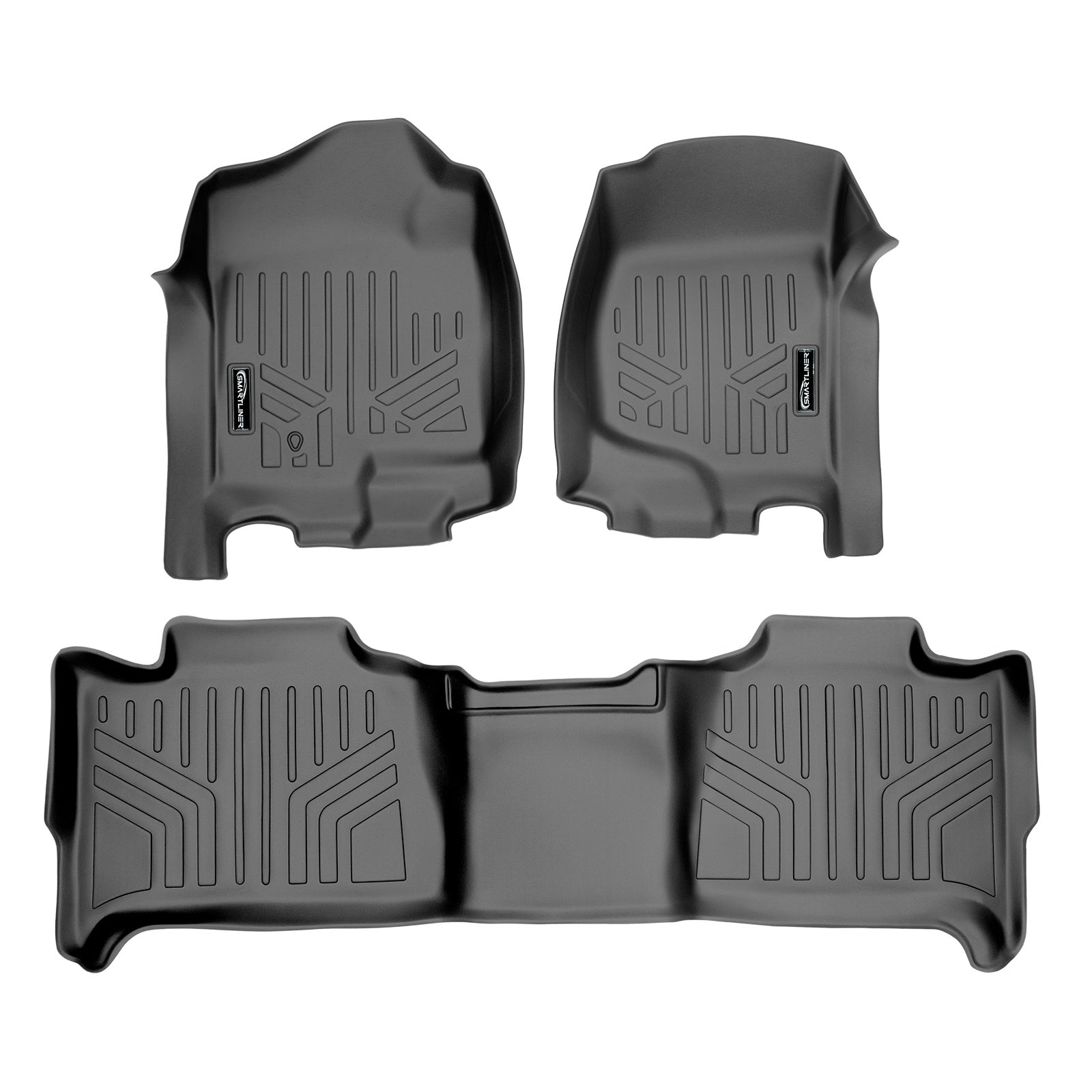 SMARTLINER 2007 - 2014 GMC Yukon XL 7 Passenger and 8 Passenger Custom Fit Floor Liners - 1st & 2nd Rows